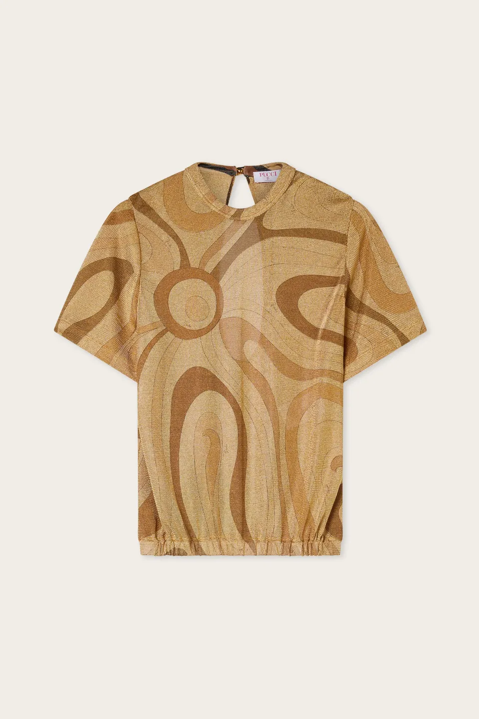 Emilio Pucci Marmo Top Lurex Doré Femme