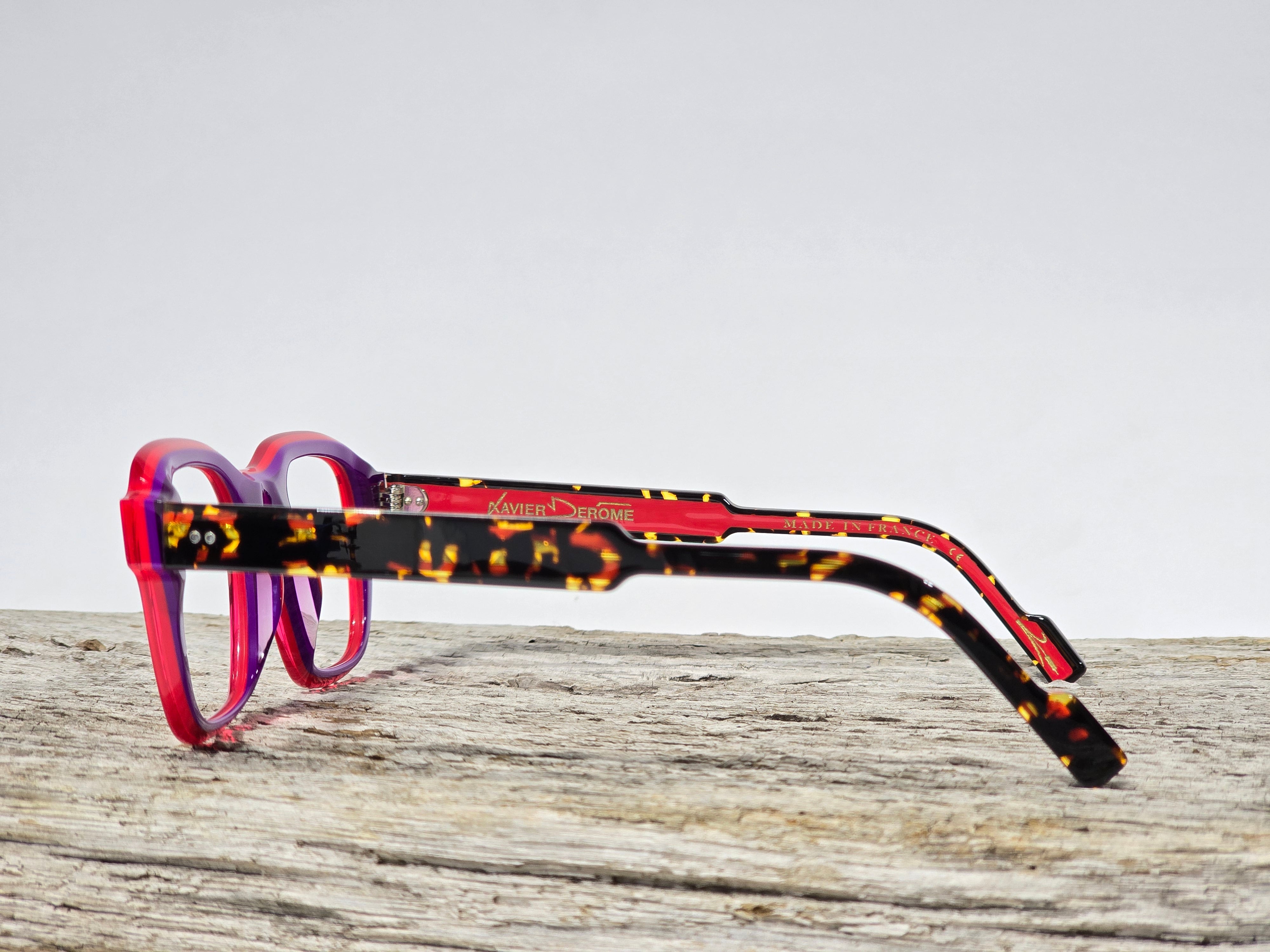 Xavier Derome Aubisque C299 lunettes de vue rouge écaille
