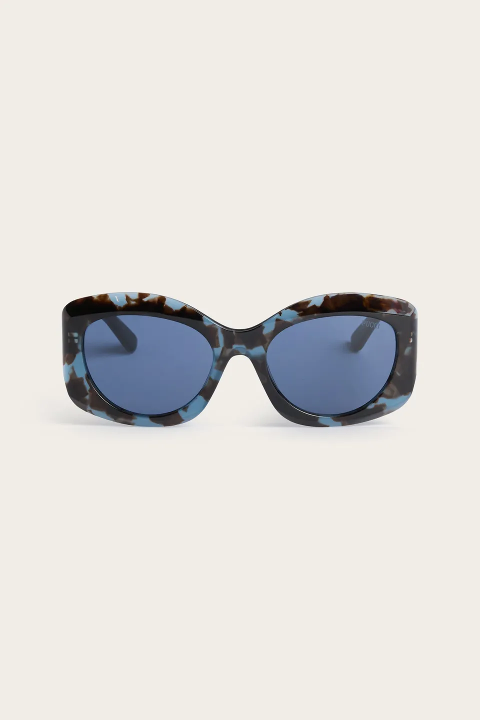 Emilio Pucci EP0259 Lunettes de Soleil Havana Bleu