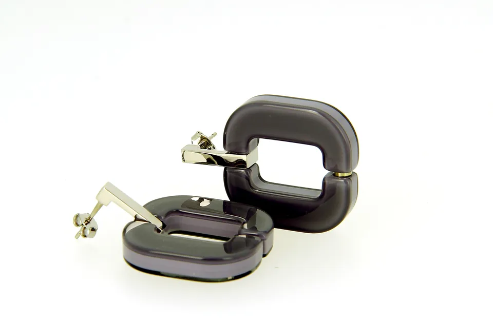 Xavier Derome BO 01 C179 boucles d'oreilles acétate