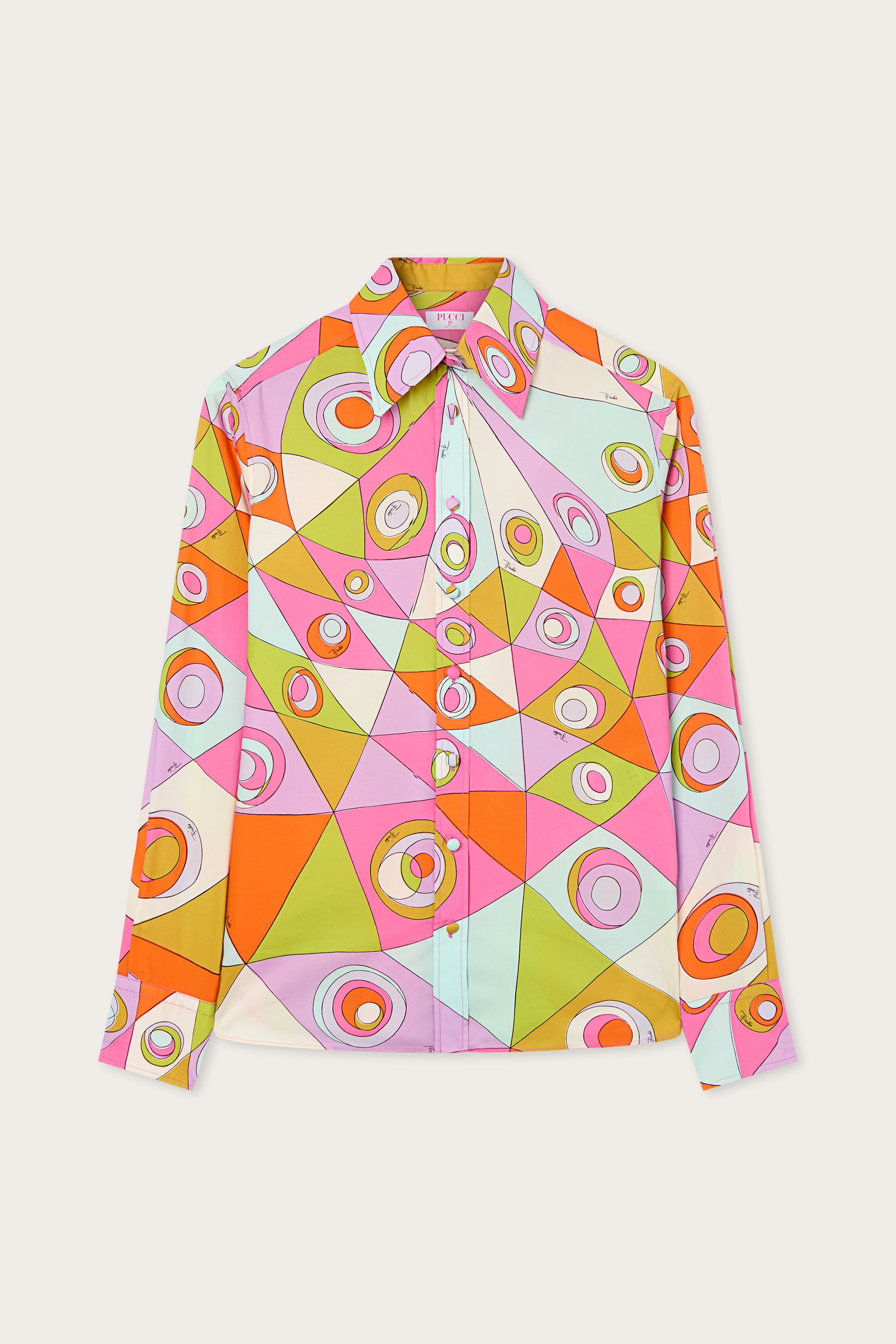 Emilio Pucci Tops chemise coton multicolore Occhi