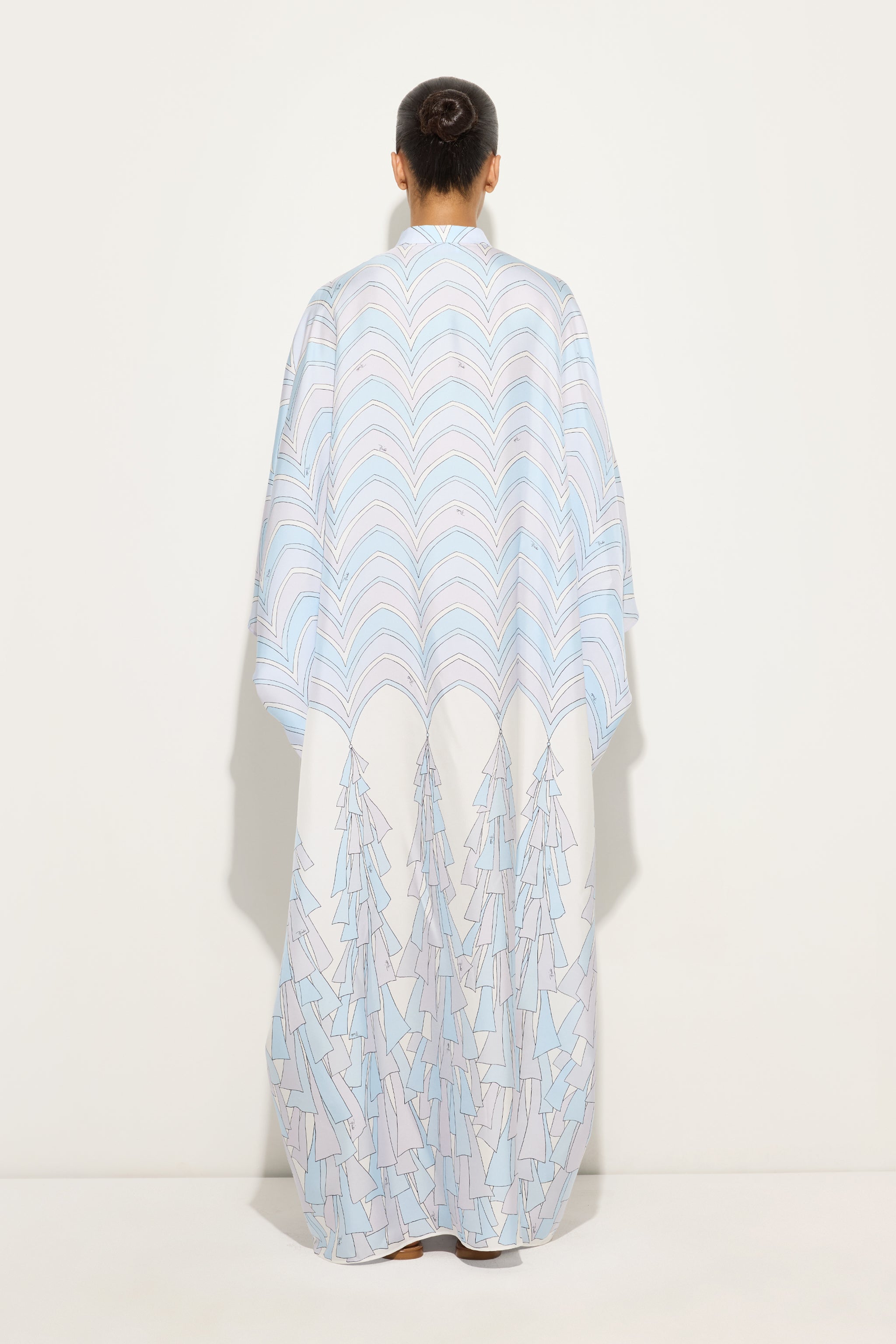 Emilio Pucci Kaftans caftan soie bleu clair ample