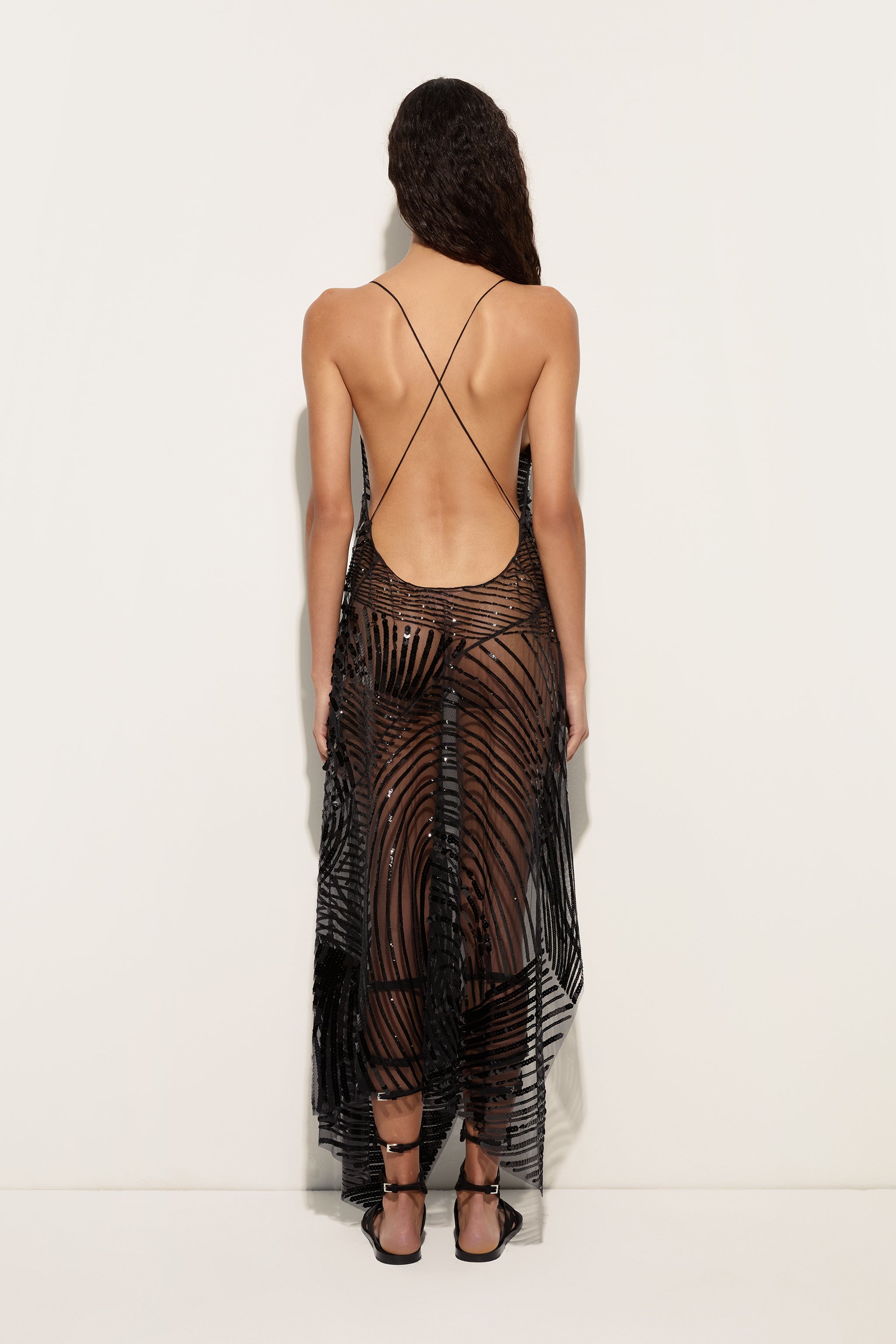 Emilio Pucci Dresses 6HRI086H897999 robe tulle paillettes noire