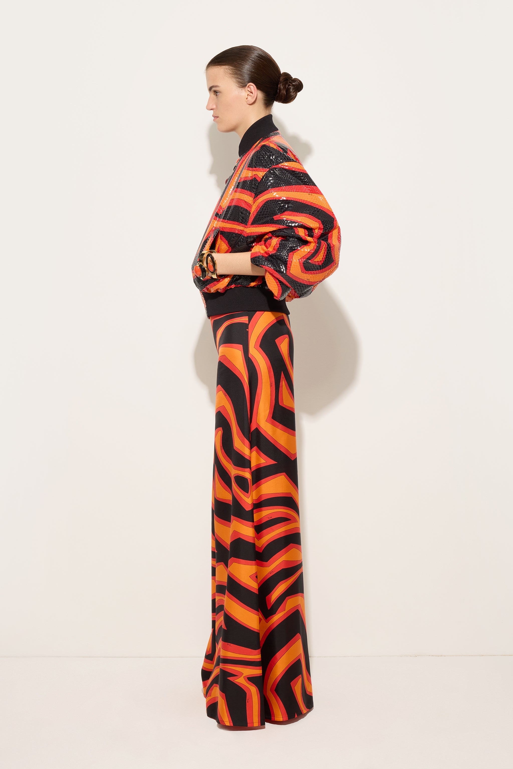 Emilio Pucci Jackets Bomber Labirinto veste orange noir