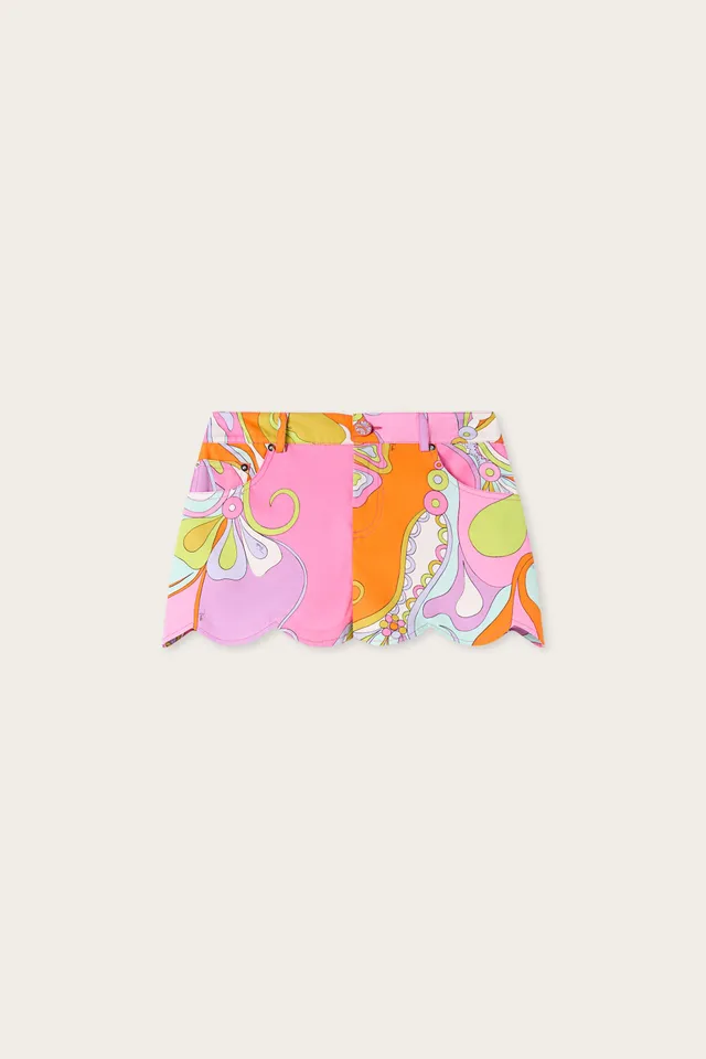 Emilio Pucci Short Orchidee short coton multicolore