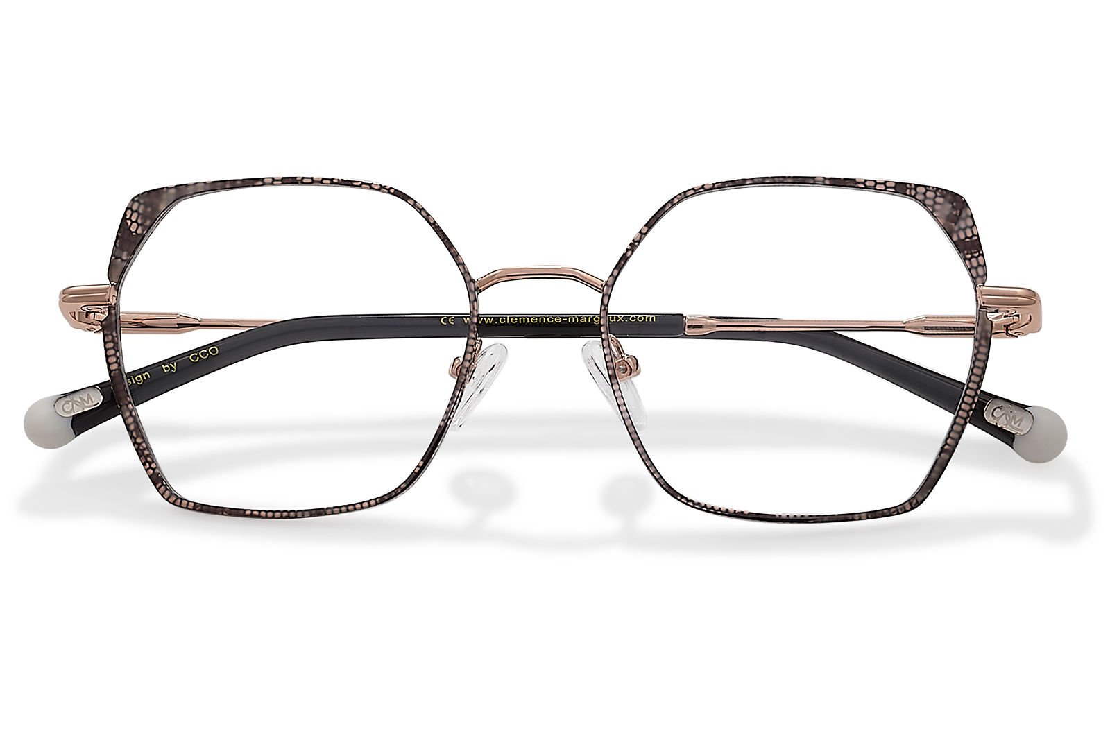 Clémence & Margaux La Curieuse lunettes de vue Noir & Doré femme