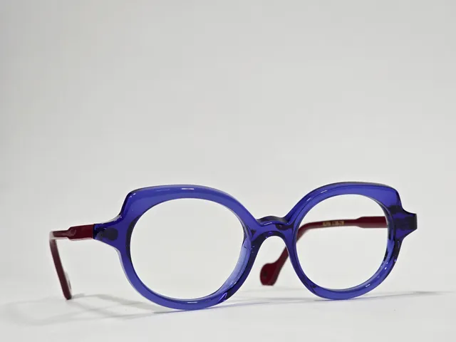 Xavier Derome ALPHA C289 lunettes bleu roi acétate