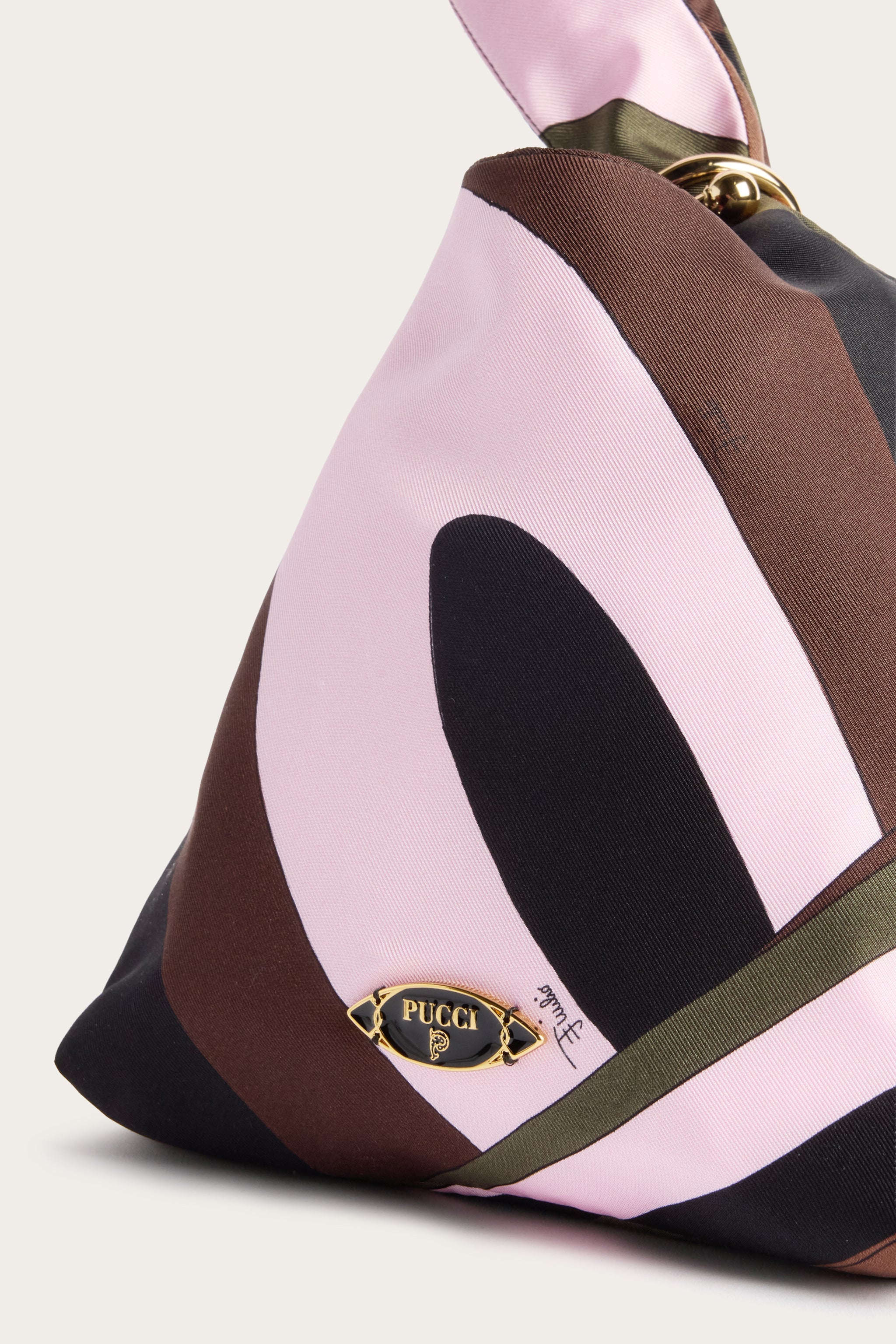 Emilio Pucci Bags pochette Emilio soie kaki/rose