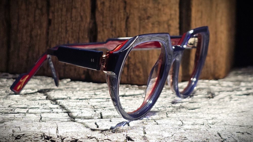 Xavier Derome Divine lunettes C274 bleu monture ronde