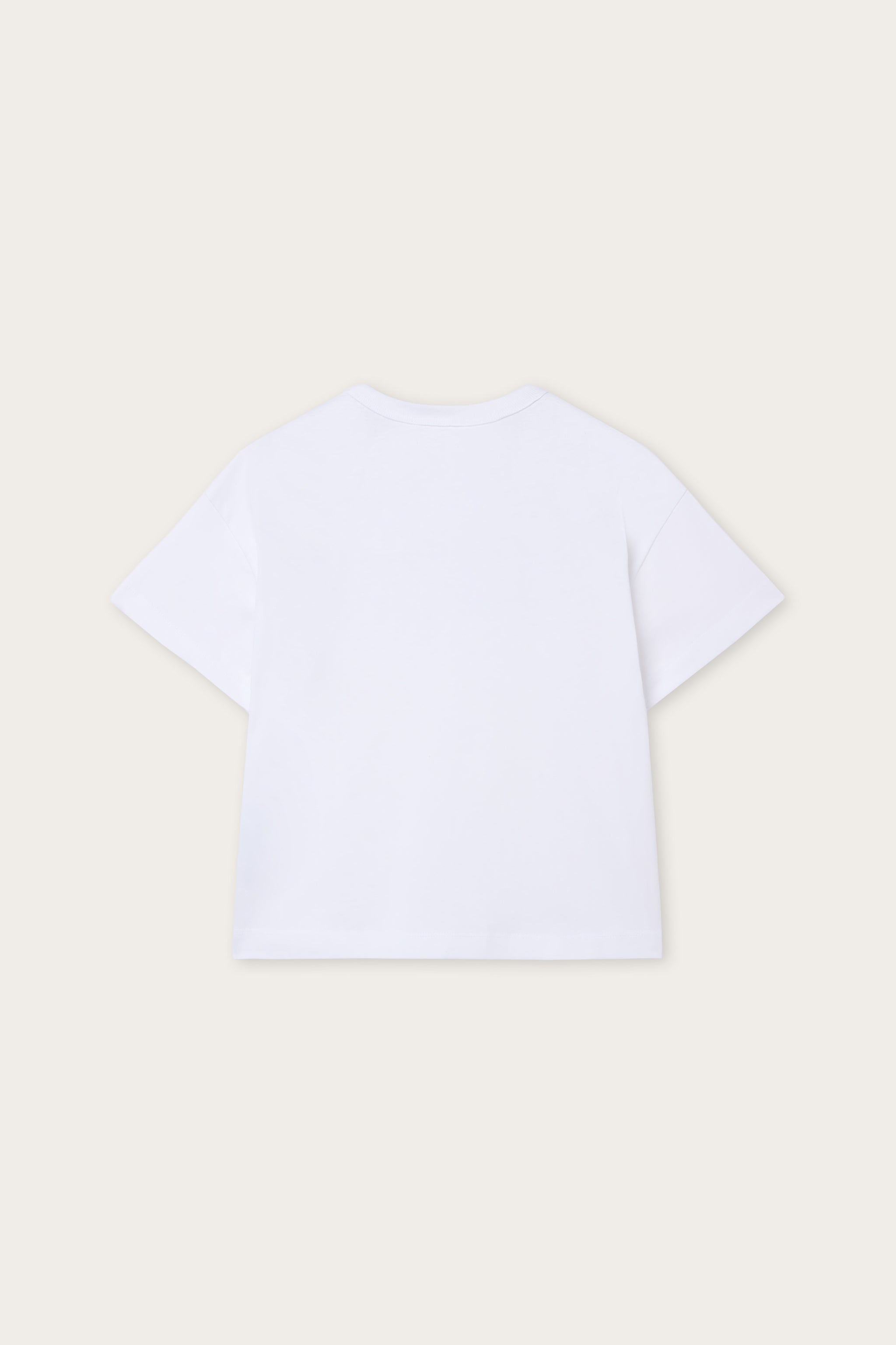Emilio Pucci T-shirt Coton Bio Blanc Logo Strass Enfant