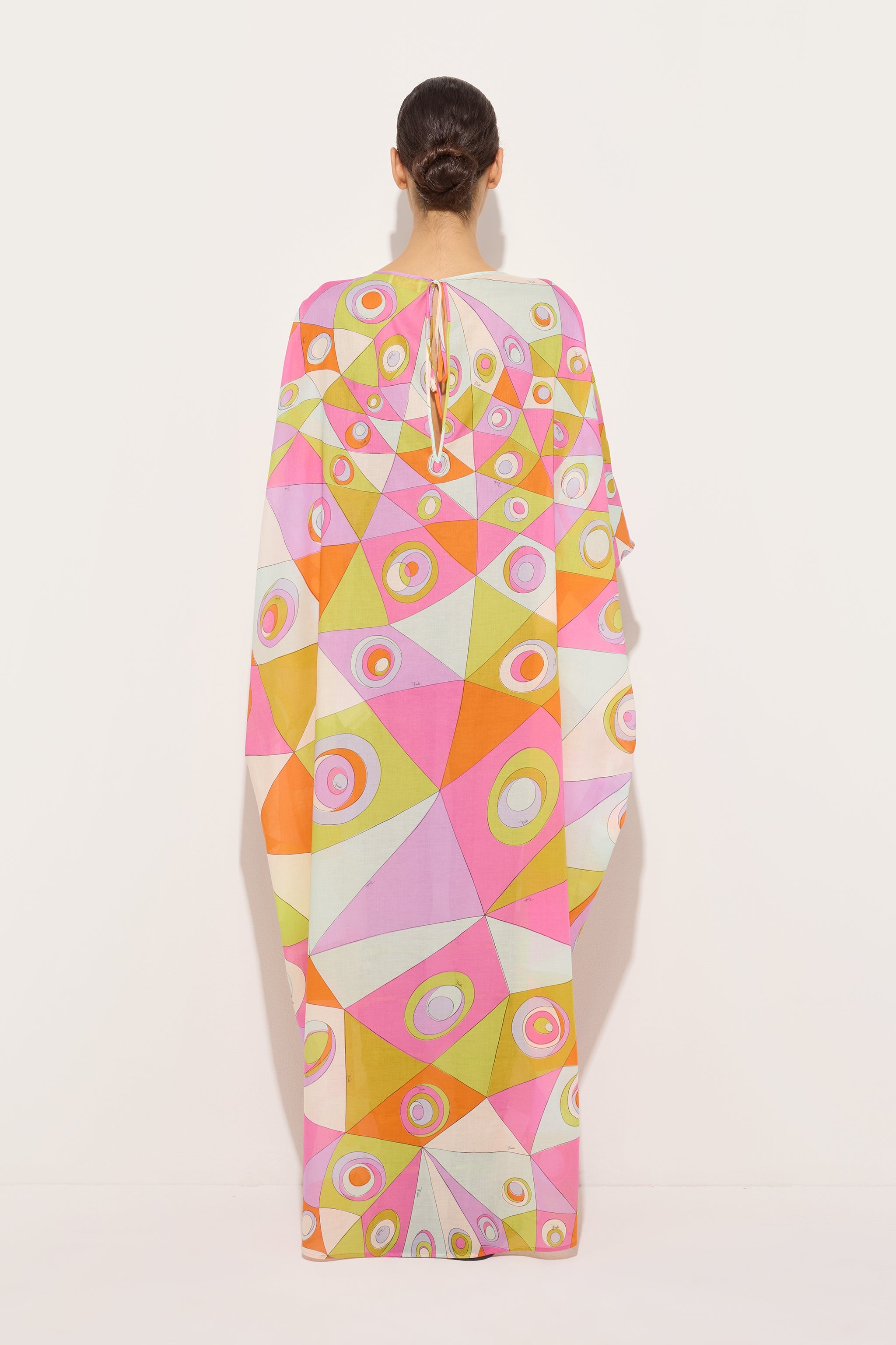 Emilio Pucci Occhi Caftan Coton Multicolore OS