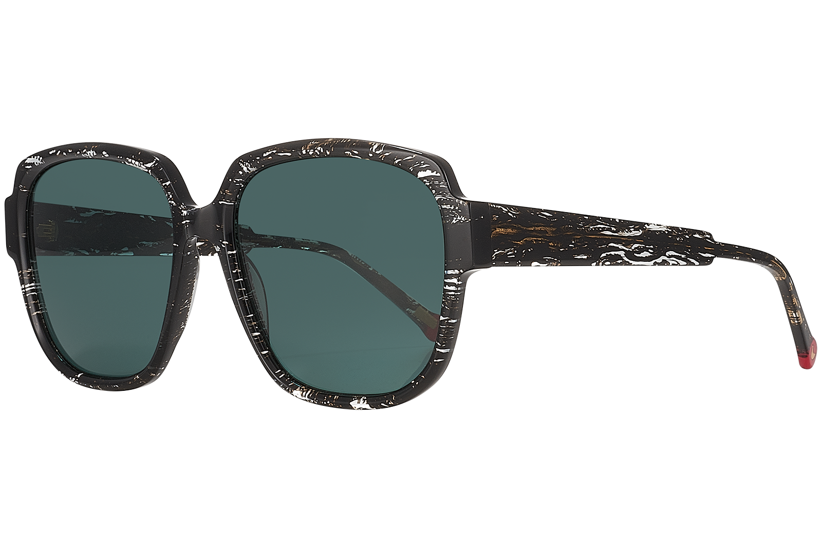 Clémence & Margaux La Blue-Lagoon lunettes de soleil Noir & Argent polarisé