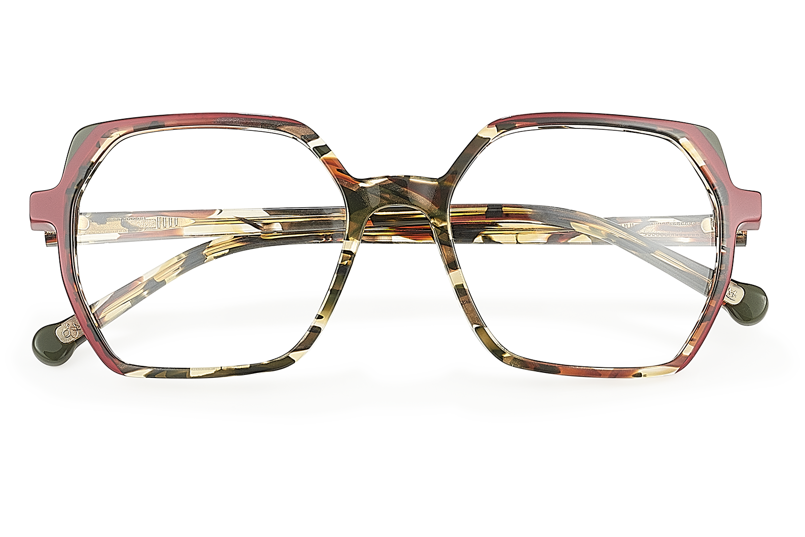 Clémence & Margaux Lemon-Tree lunettes de vue Moucheté Rose hexagonale