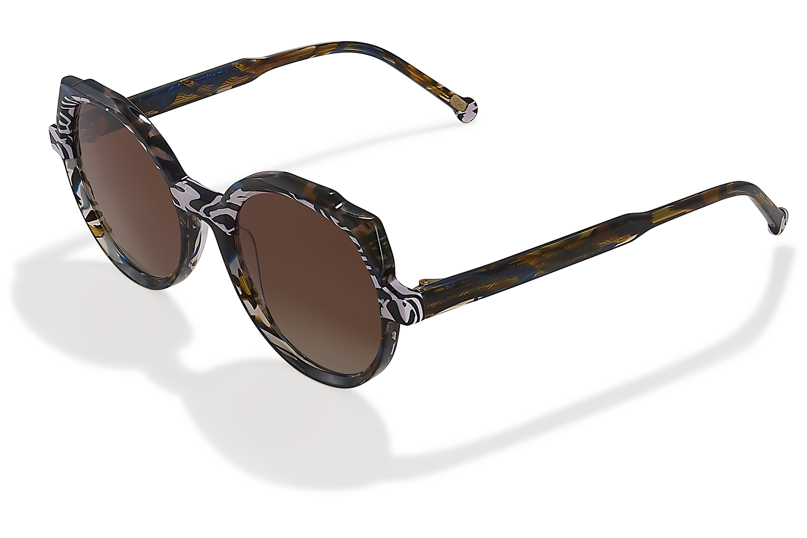 Clémence & Margaux La Céphalonie lunettes de soleil Noir Écaille cat eye