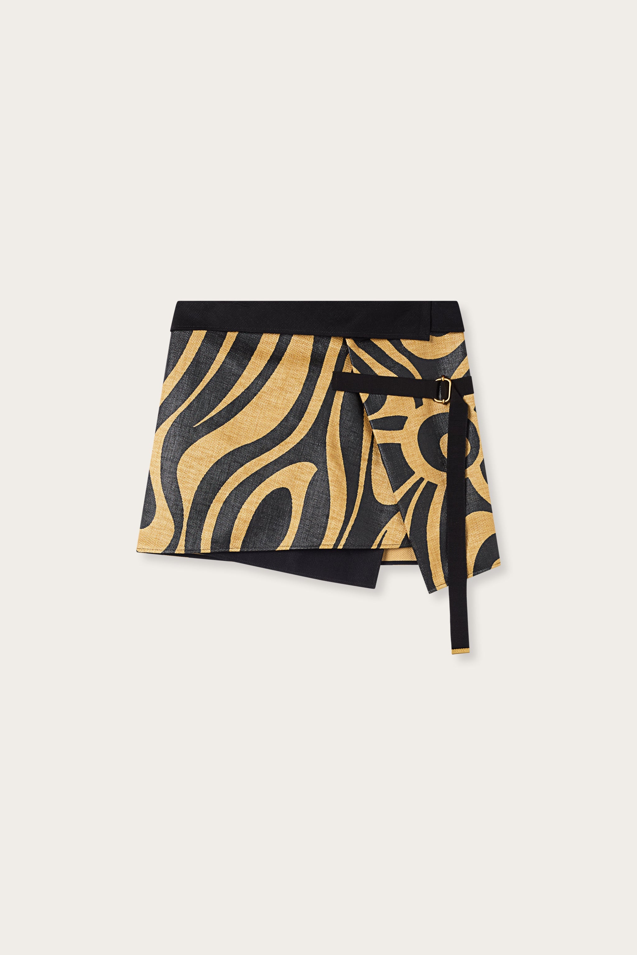 Emilio Pucci Skirts jupe portefeuille jacquard beige noir