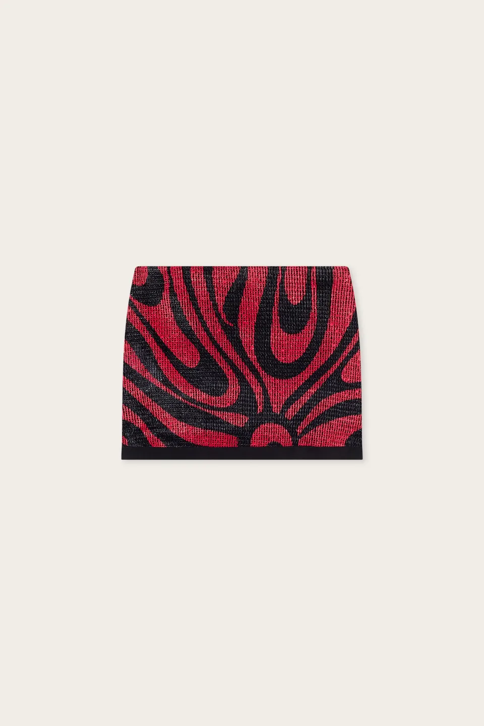 Emilio Pucci jupe portefeuille femme noir corail 38