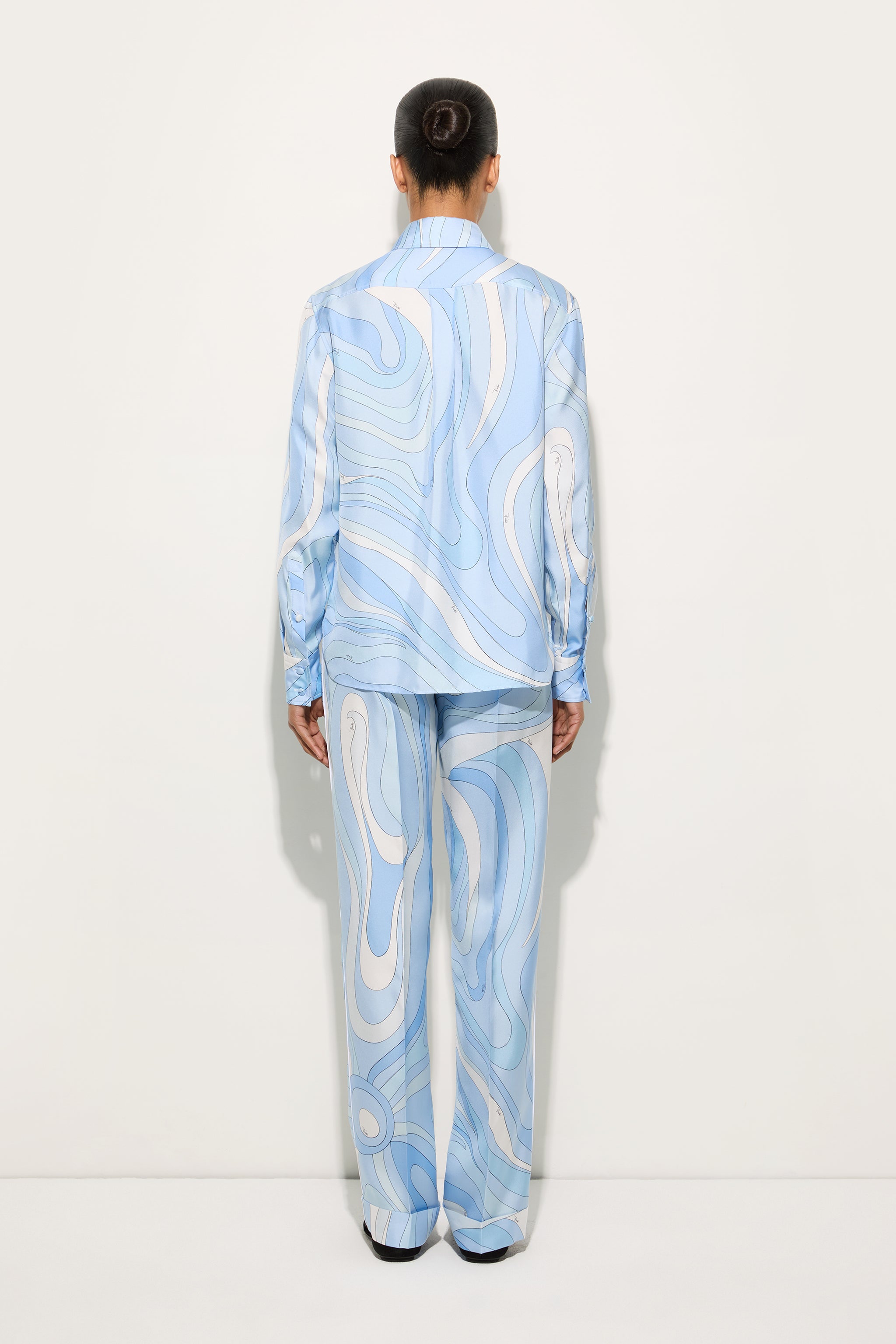 Emilio Pucci Pantaloni Marmo pantalon bleu clair