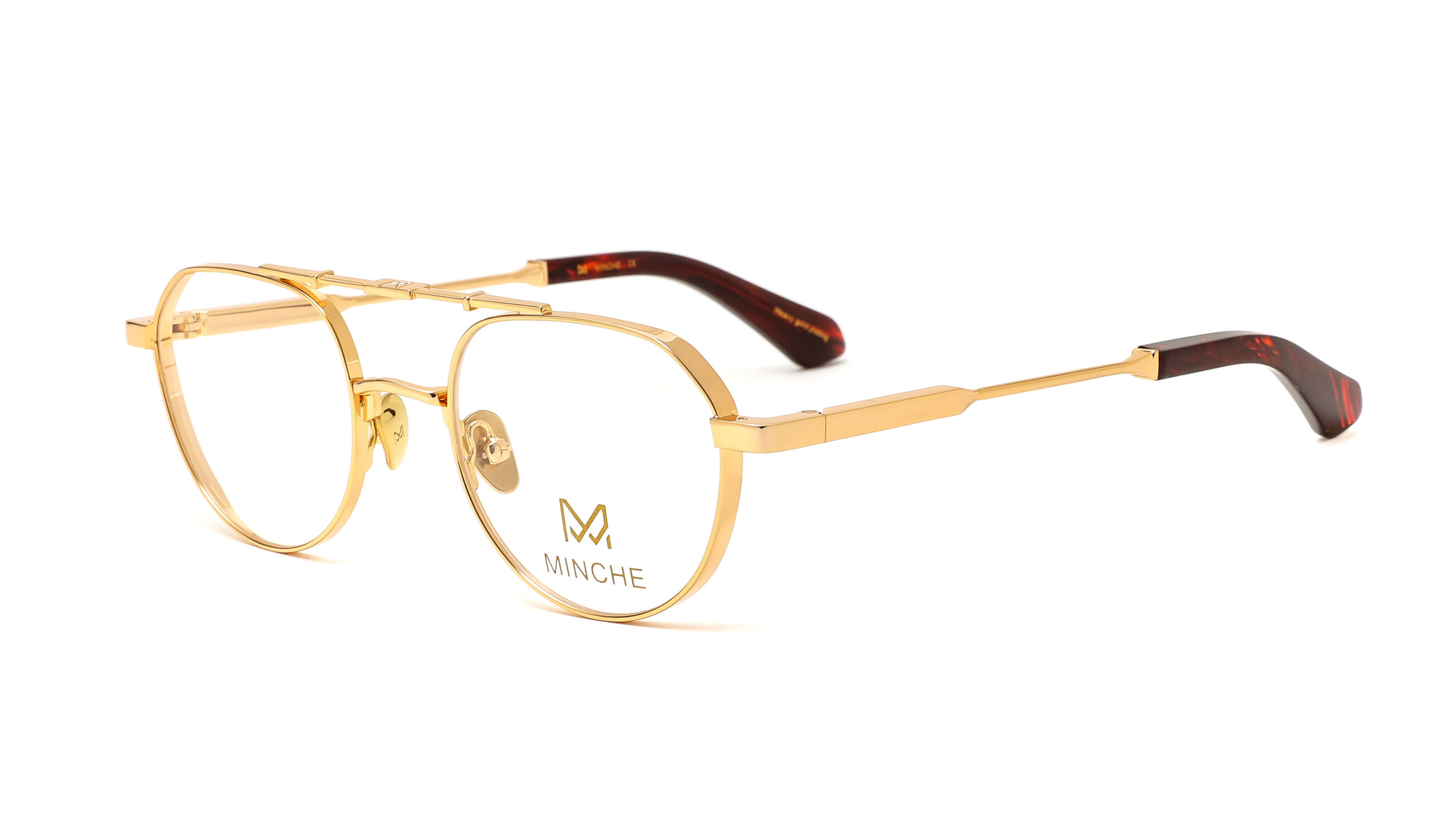 Minche Shun017 lunettes de vue ovale métal léger