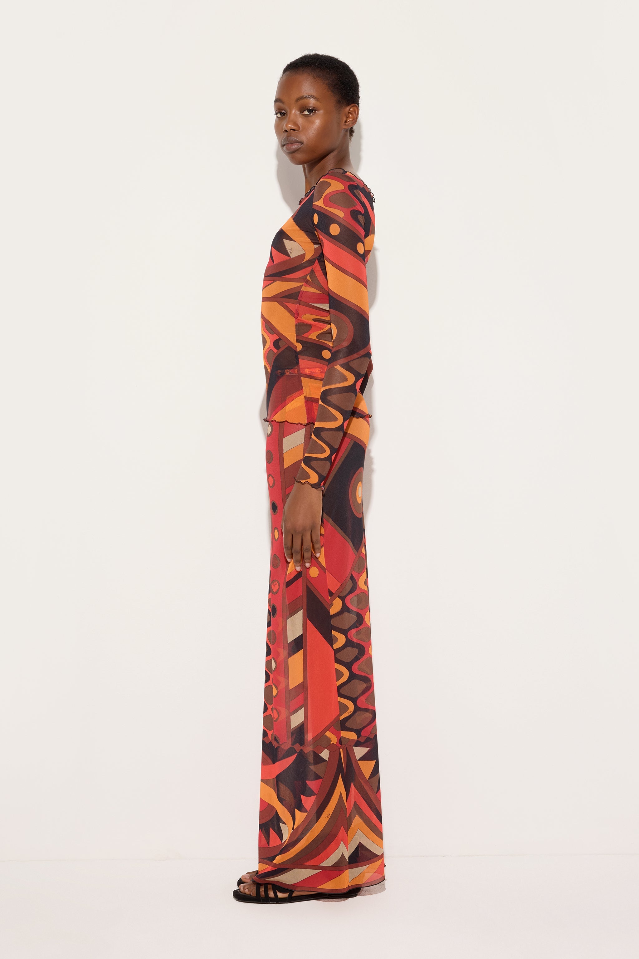 Emilio Pucci Skirts Gonna Lunga jupe tulle orange