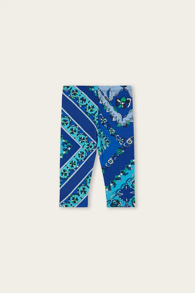 Emilio Pucci Leggings Festa legging coton bleu fille