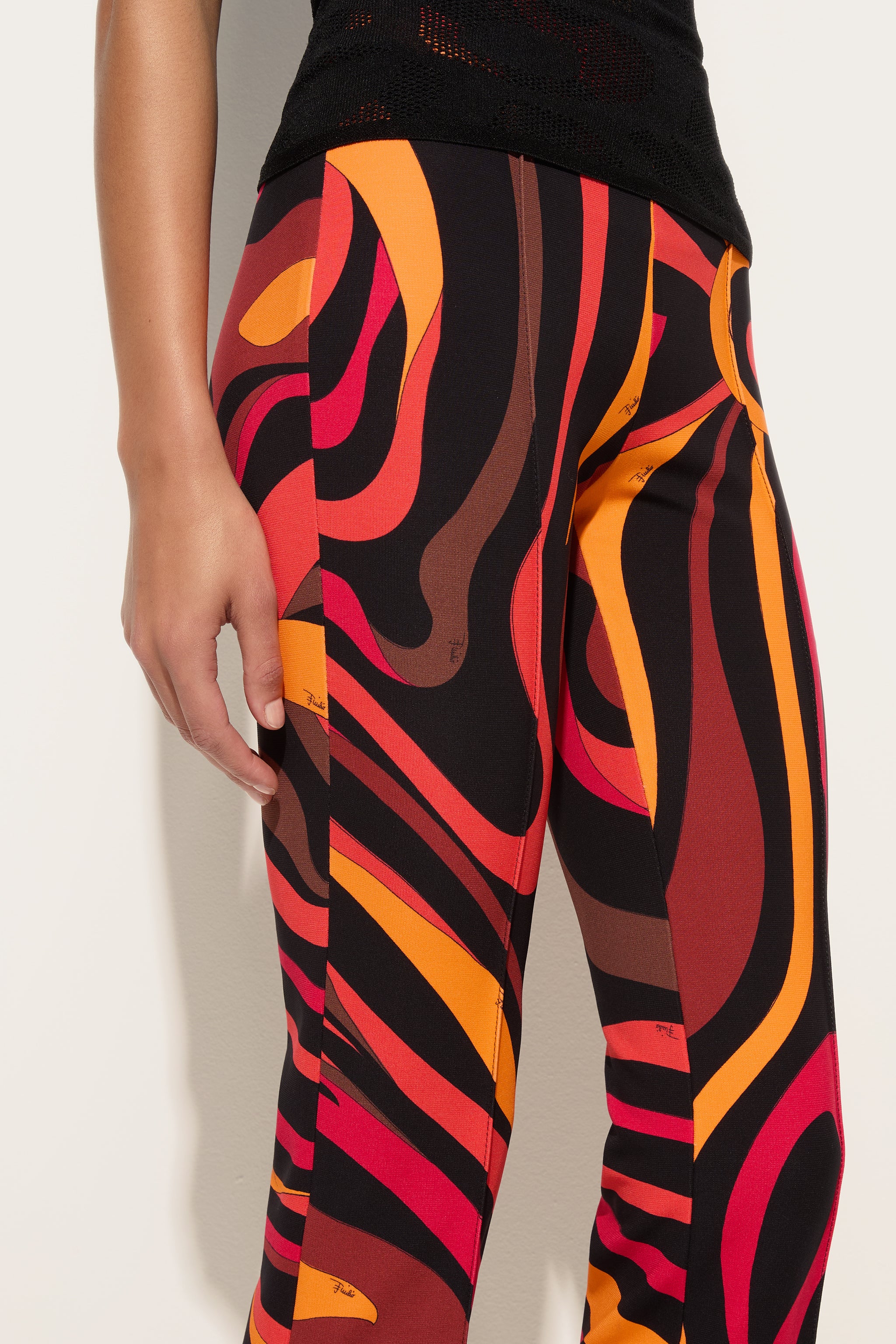 Emilio Pucci Pants pantalon capri Marmo orange jersey