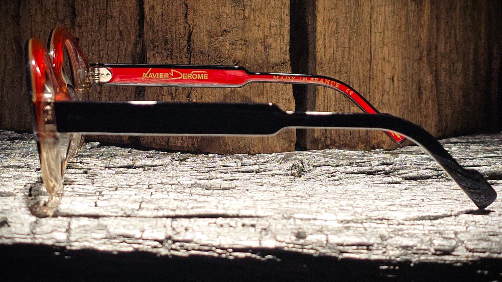 Xavier Derome Tourmalet C291 lunettes rondes noir rouge
