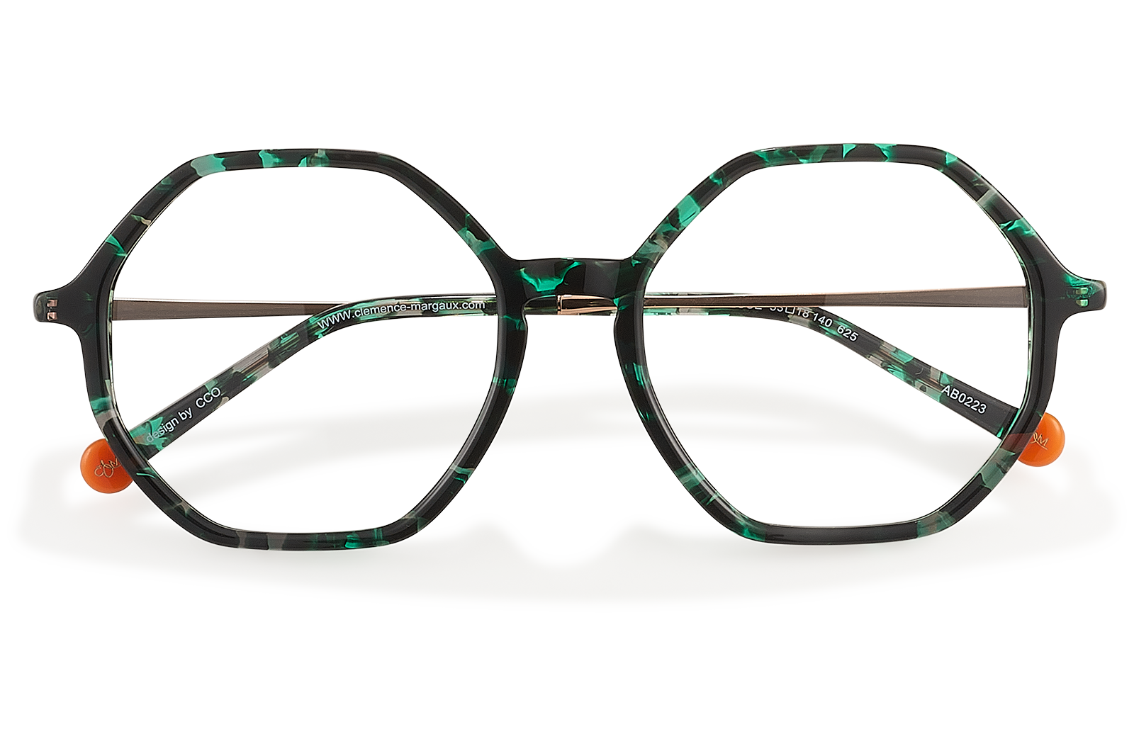 Clémence & Margaux La Chanteuse lunettes de vue Rouge hexagonale