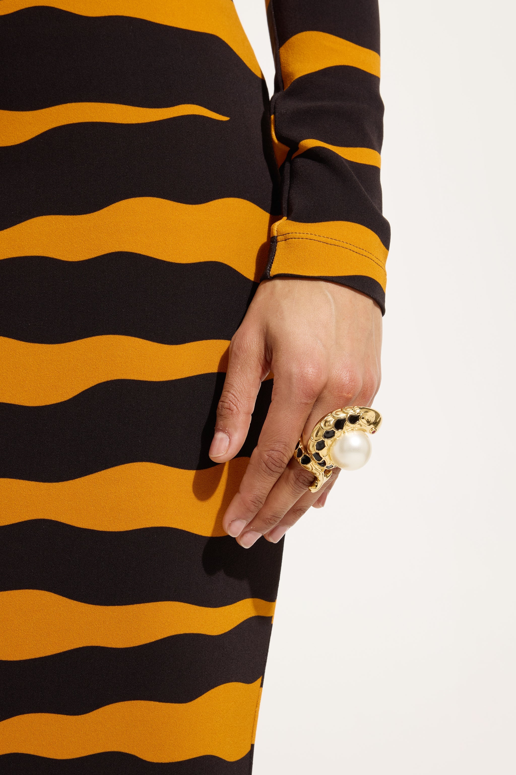 Emilio Pucci Pesce bague perle or 53