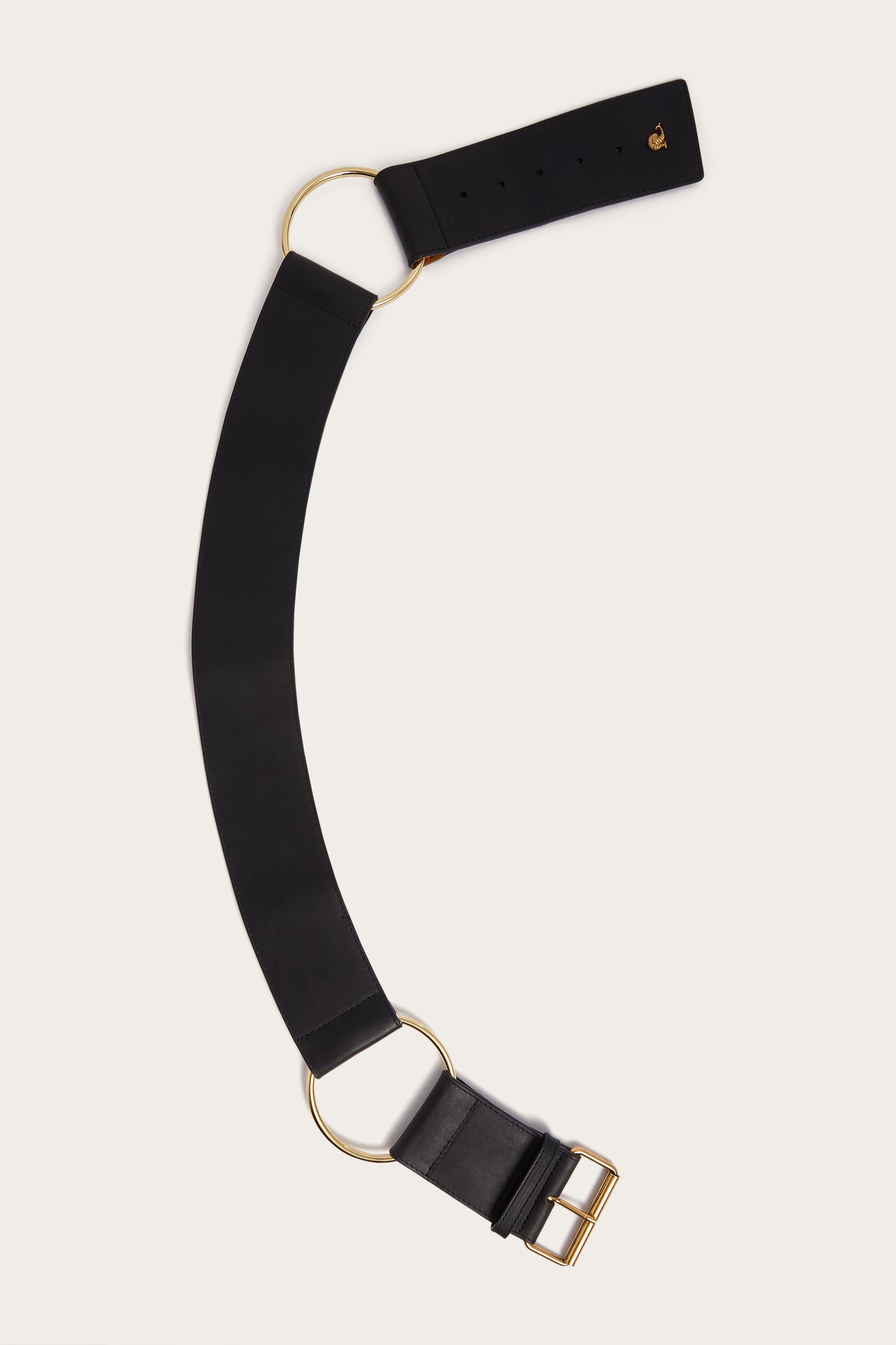 Emilio Pucci Cintura in Pelle con Anelli ceinture cuir noir