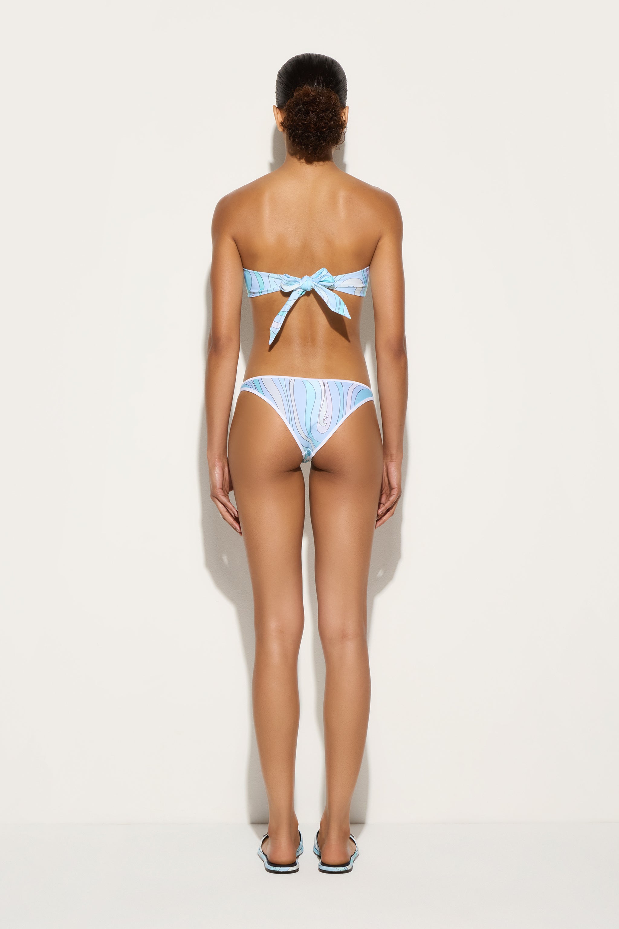 Emilio Pucci Bikini Slip de Bain Marmo Aqua Lycra