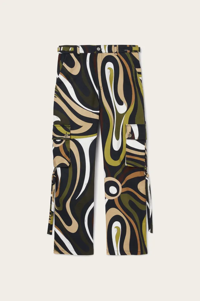 Emilio Pucci Marmo Pantalon cargo coton kaki