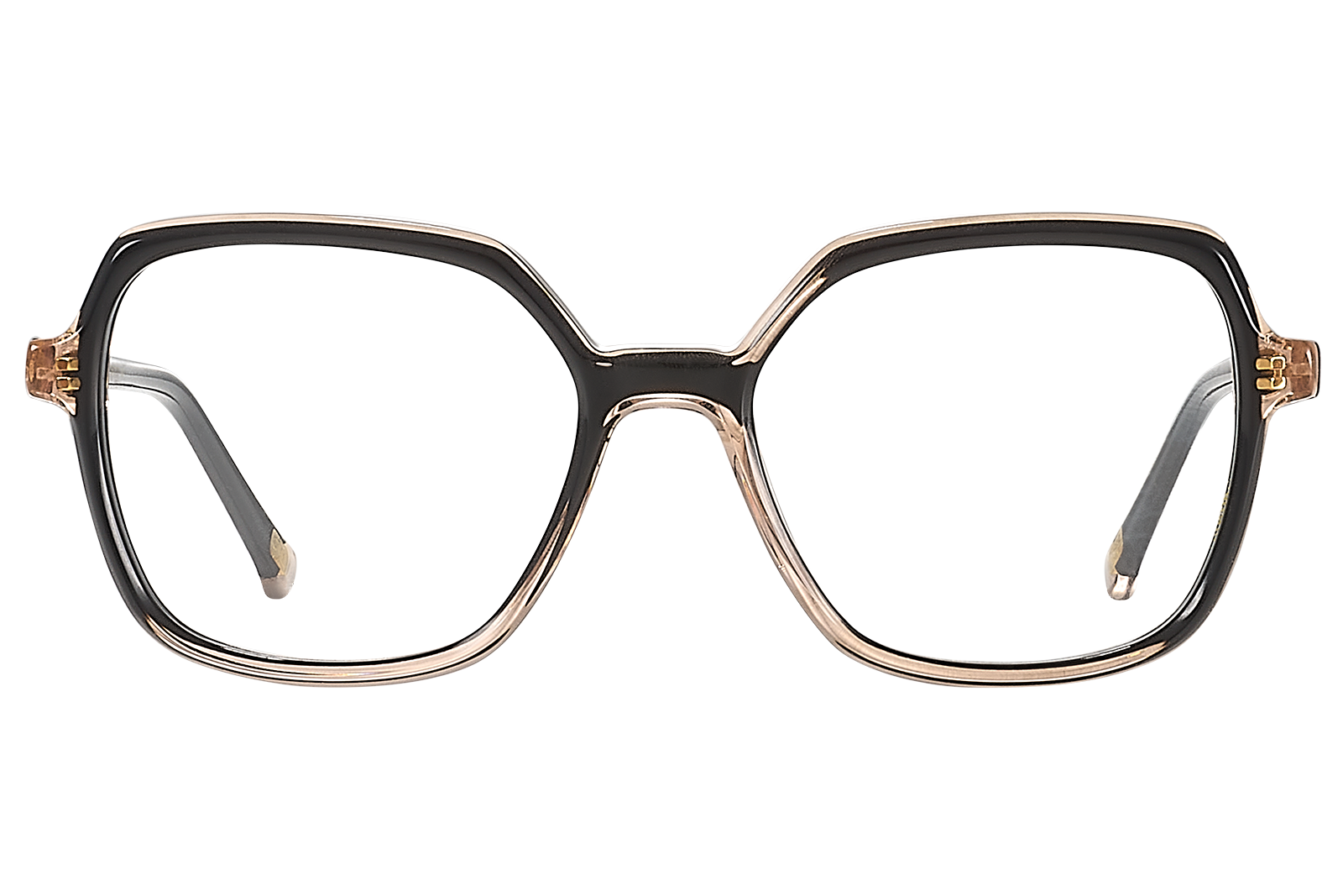 Clémence & Margaux La French Attitude lunettes de vue carrée noir rose