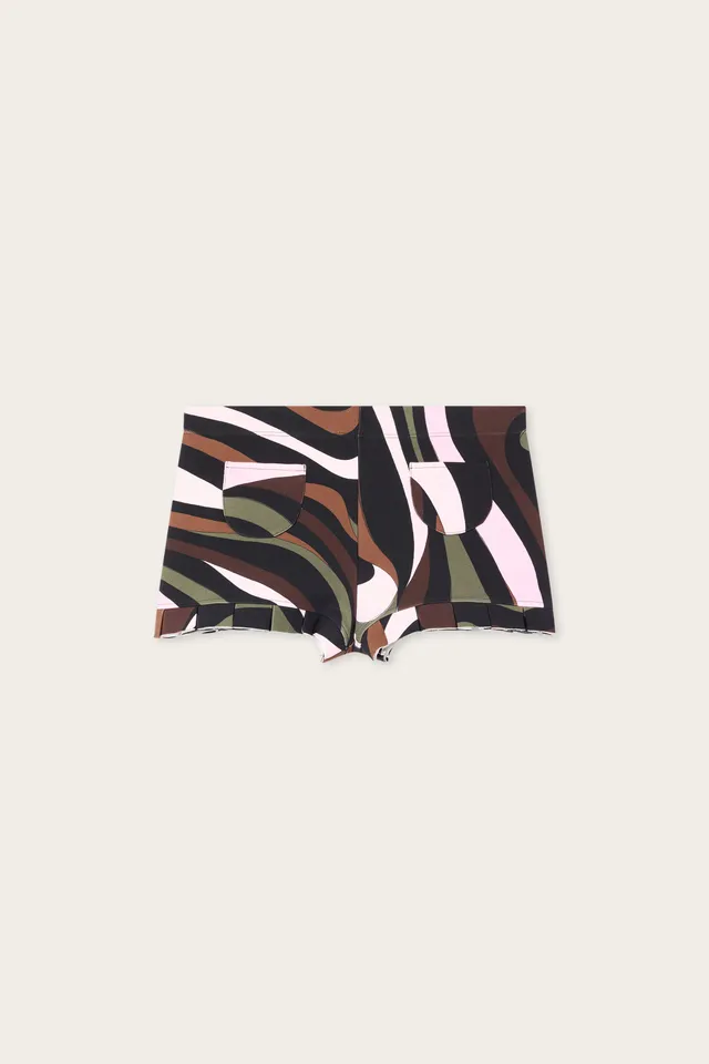 Emilio Pucci Marmo mini short kaki rose 38