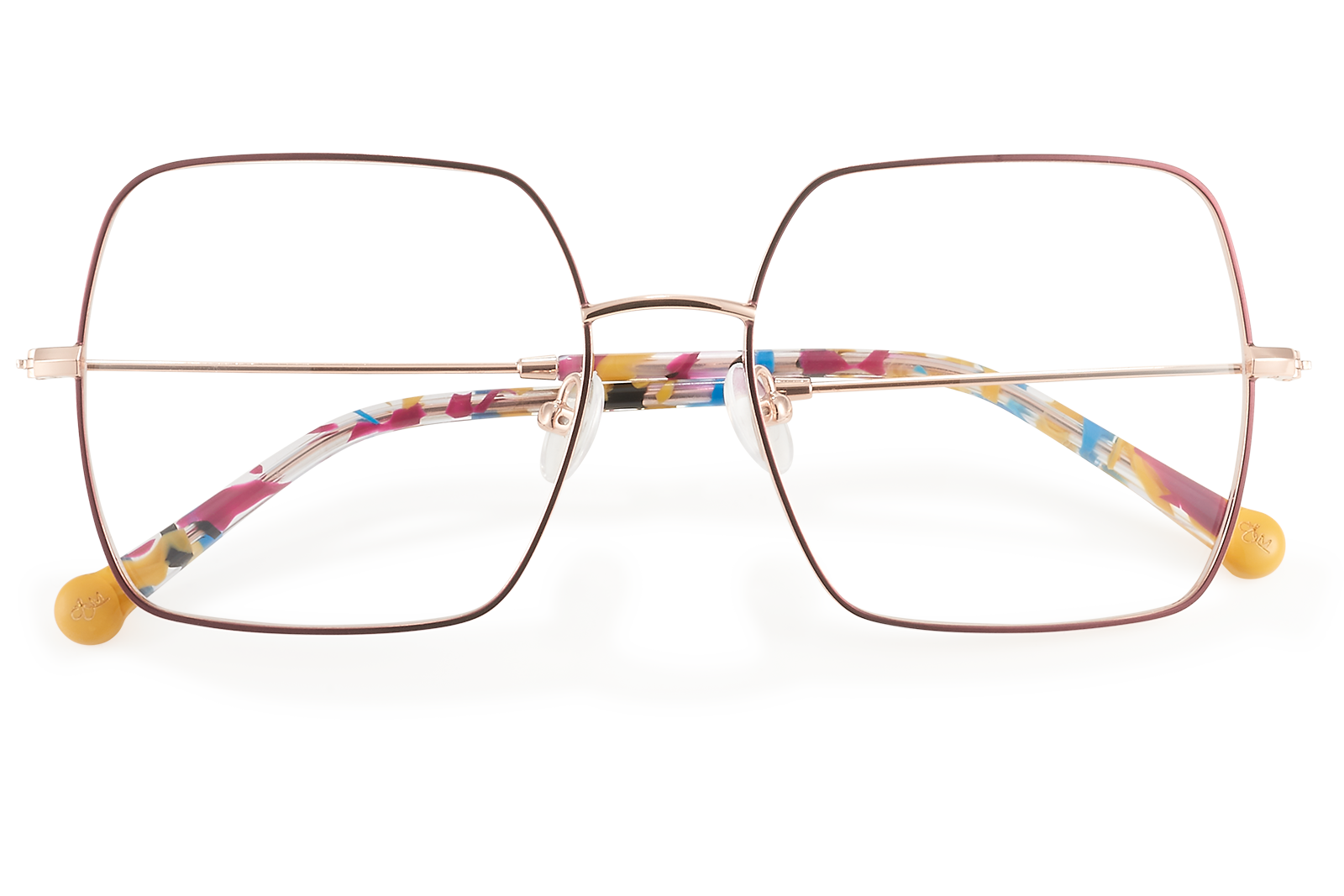 Clémence & Margaux La Confidente lunettes de vue bordeaux hexagonale