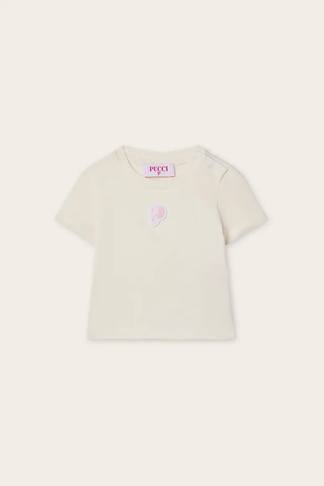 Emilio Pucci T-SHIRTS t-shirt bébé ivoire 12M coton