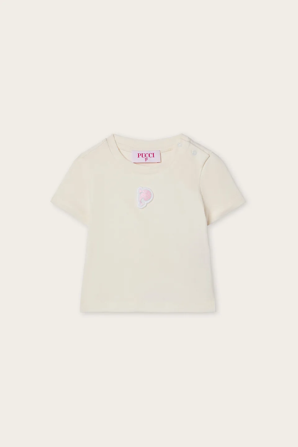 Emilio Pucci T-SHIRTS t-shirt bébé ivoire 12M coton