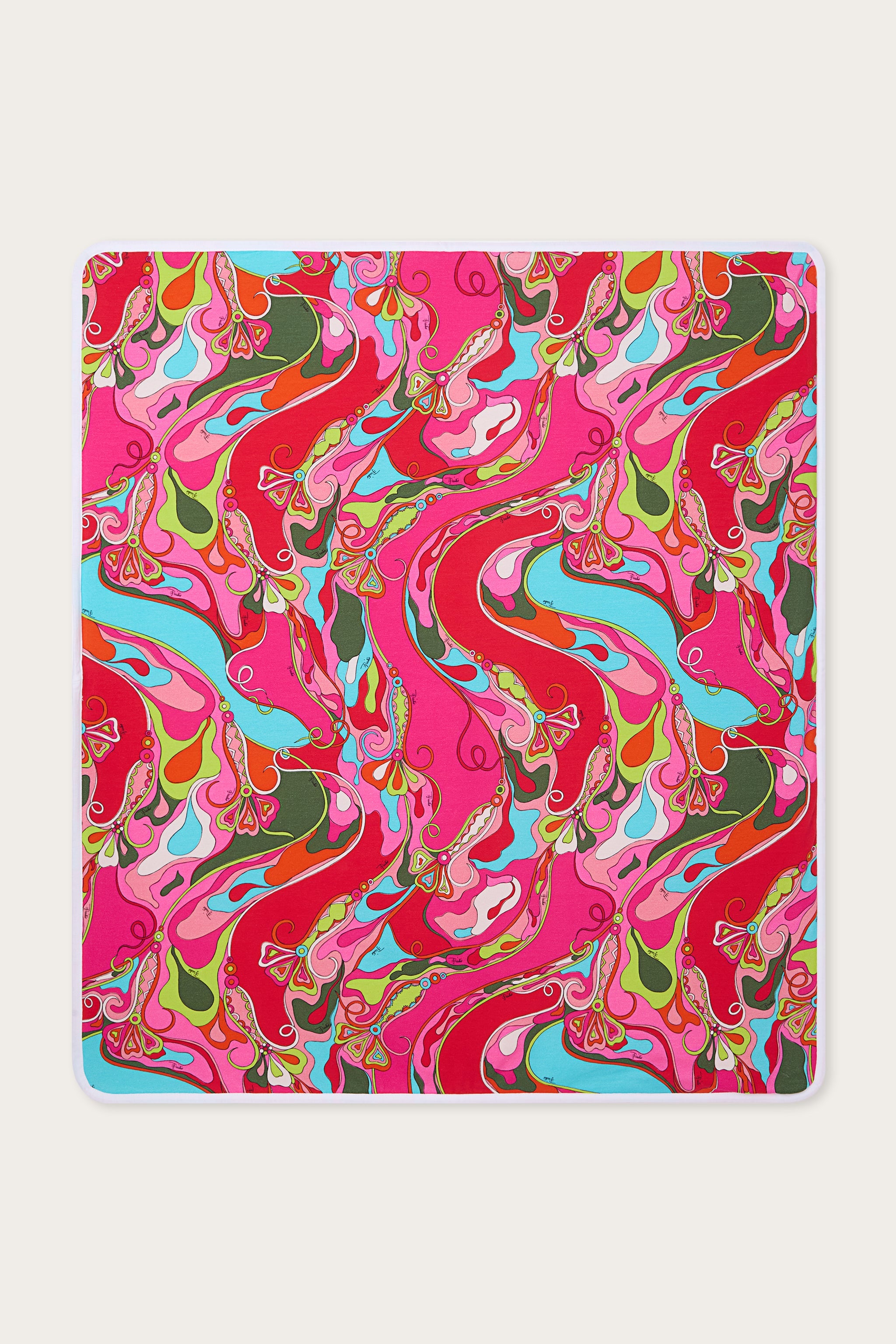 Emilio Pucci Orchidee couverture coton fuchsia OS