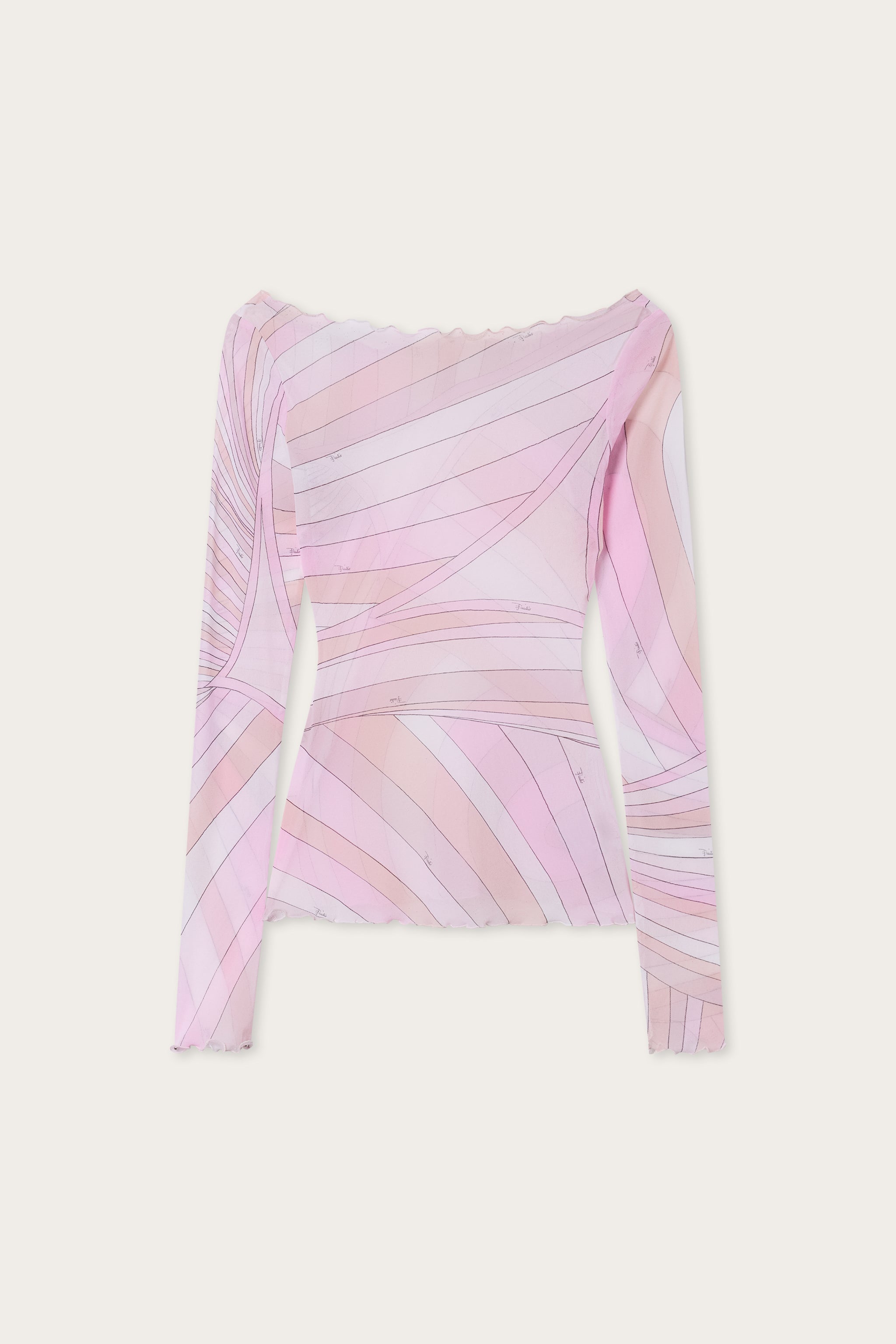Emilio Pucci Iride top tulle rose nude