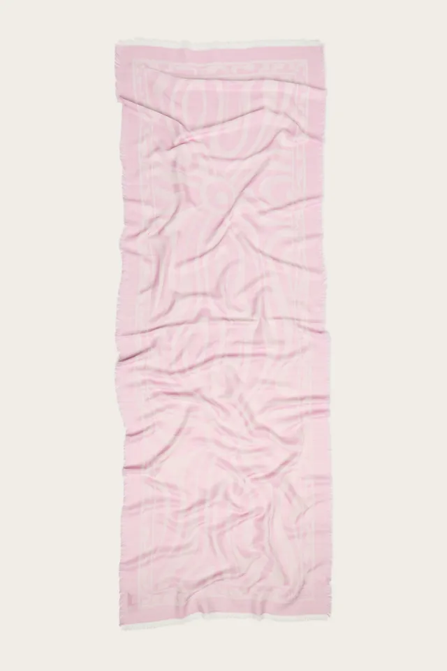 Emilio Pucci Silks foulard Marmo lilas soie laine 70x200