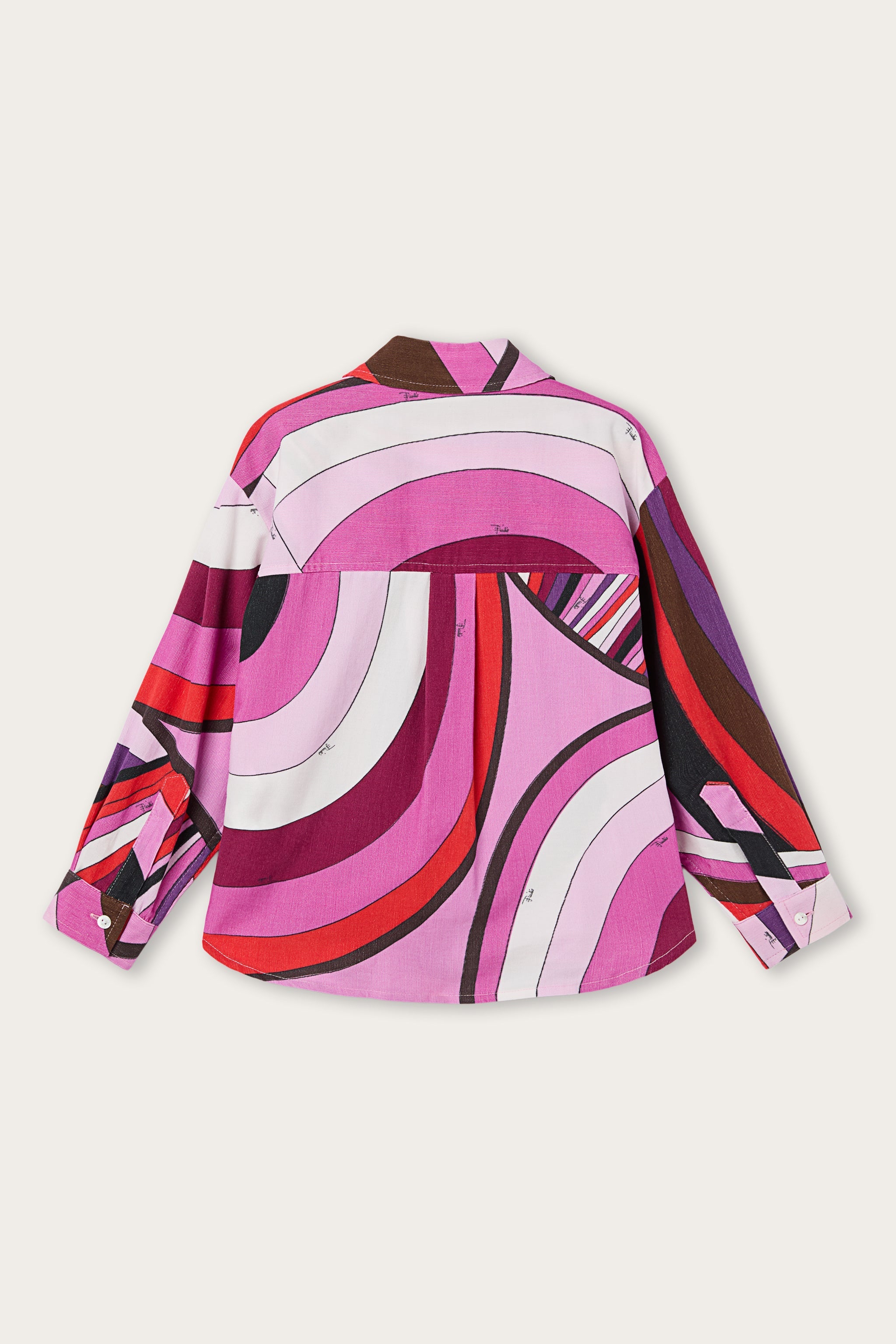 Emilio Pucci TOPS chemise Iride fuchsia velours enfant