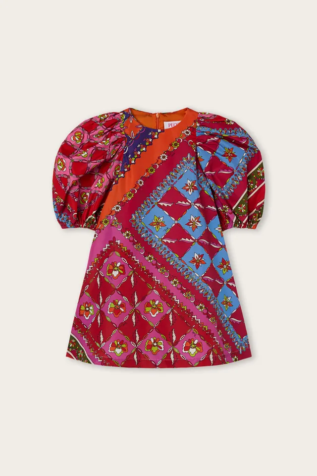 Emilio Pucci 2-14 YEARS Festa robe fille multicolore taffetas