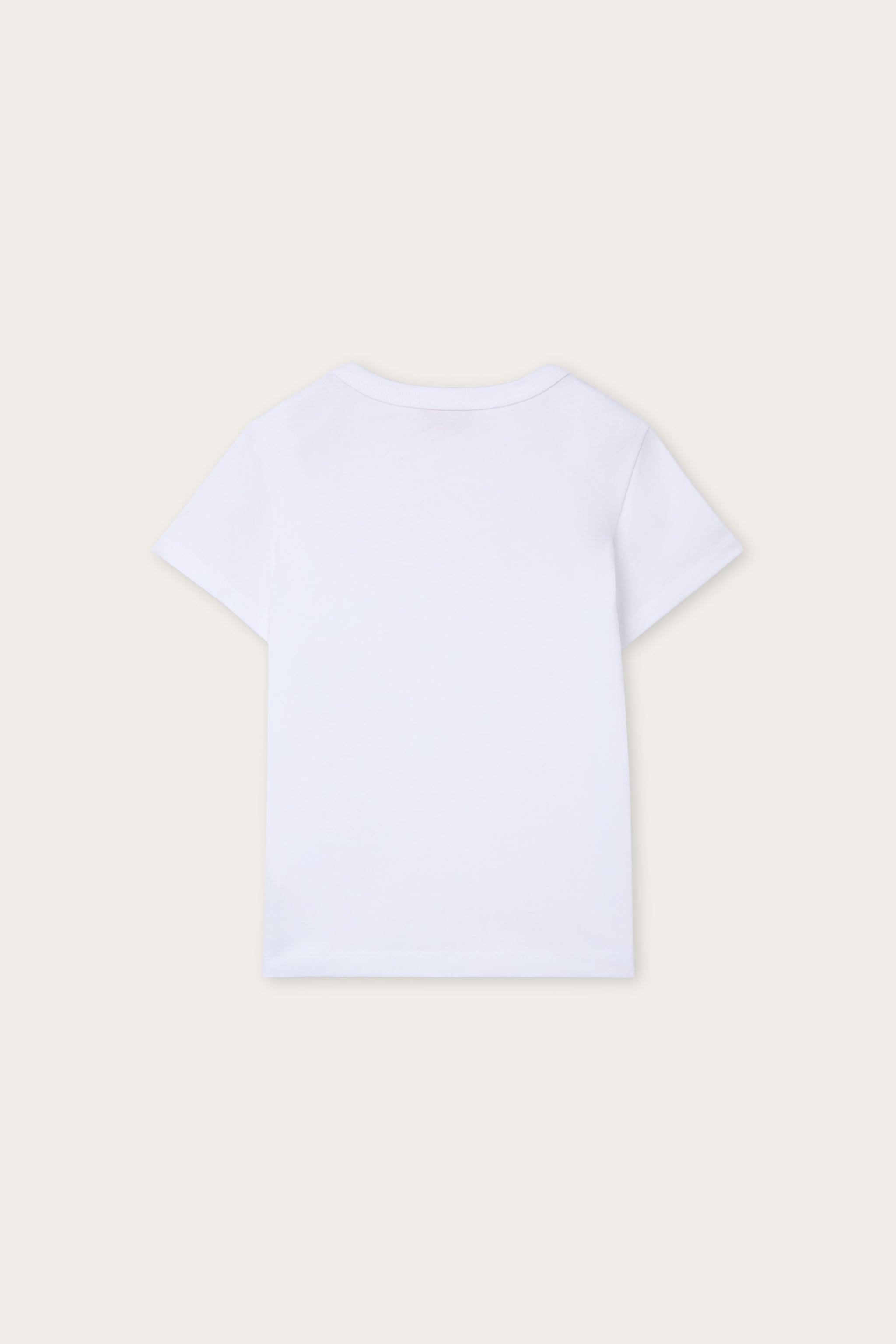Emilio Pucci T-shirt Coton Bio Enfant Blanc Logo Rouge