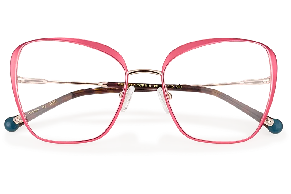 Clémence & Margaux Harmonie lunettes de vue rose papillon