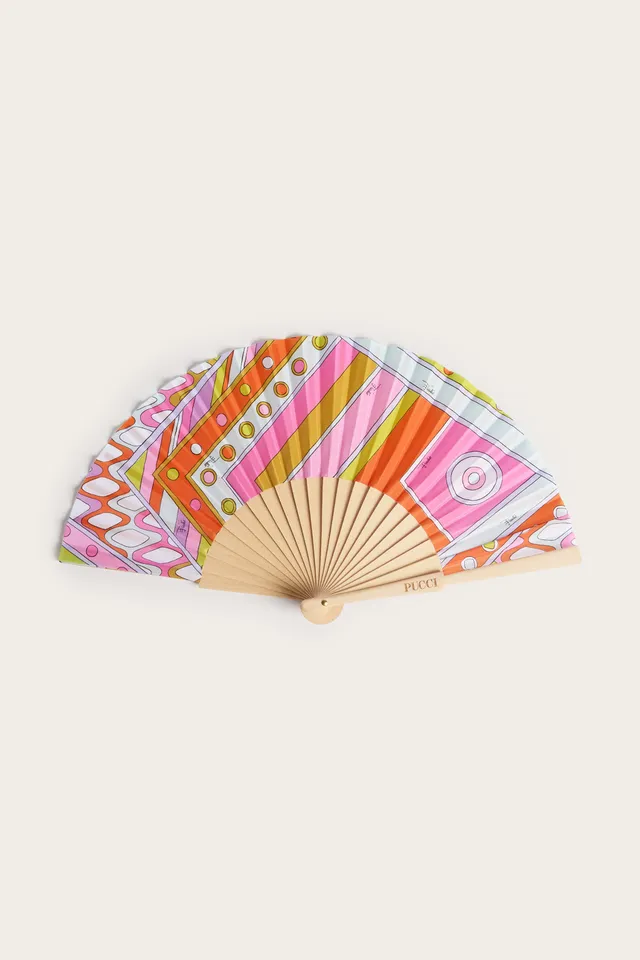 Emilio Pucci éventail pliable Vivara multicolore hêtre