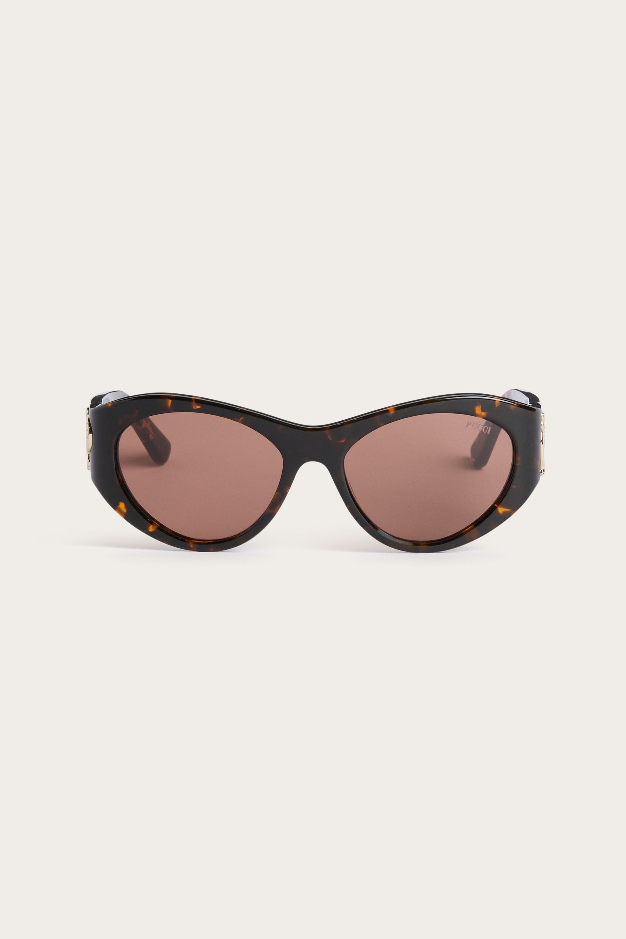 Emilio Pucci Cat-Eye Lunettes de Soleil Havana Marron