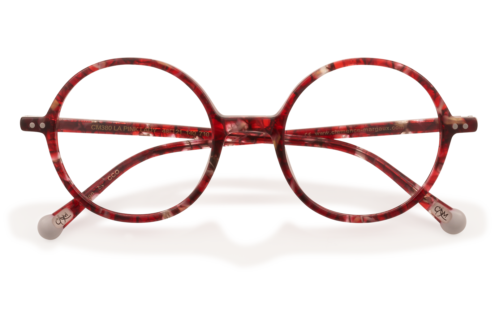 Clémence & Margaux La Pink Lady lunettes de vue rouge ronde