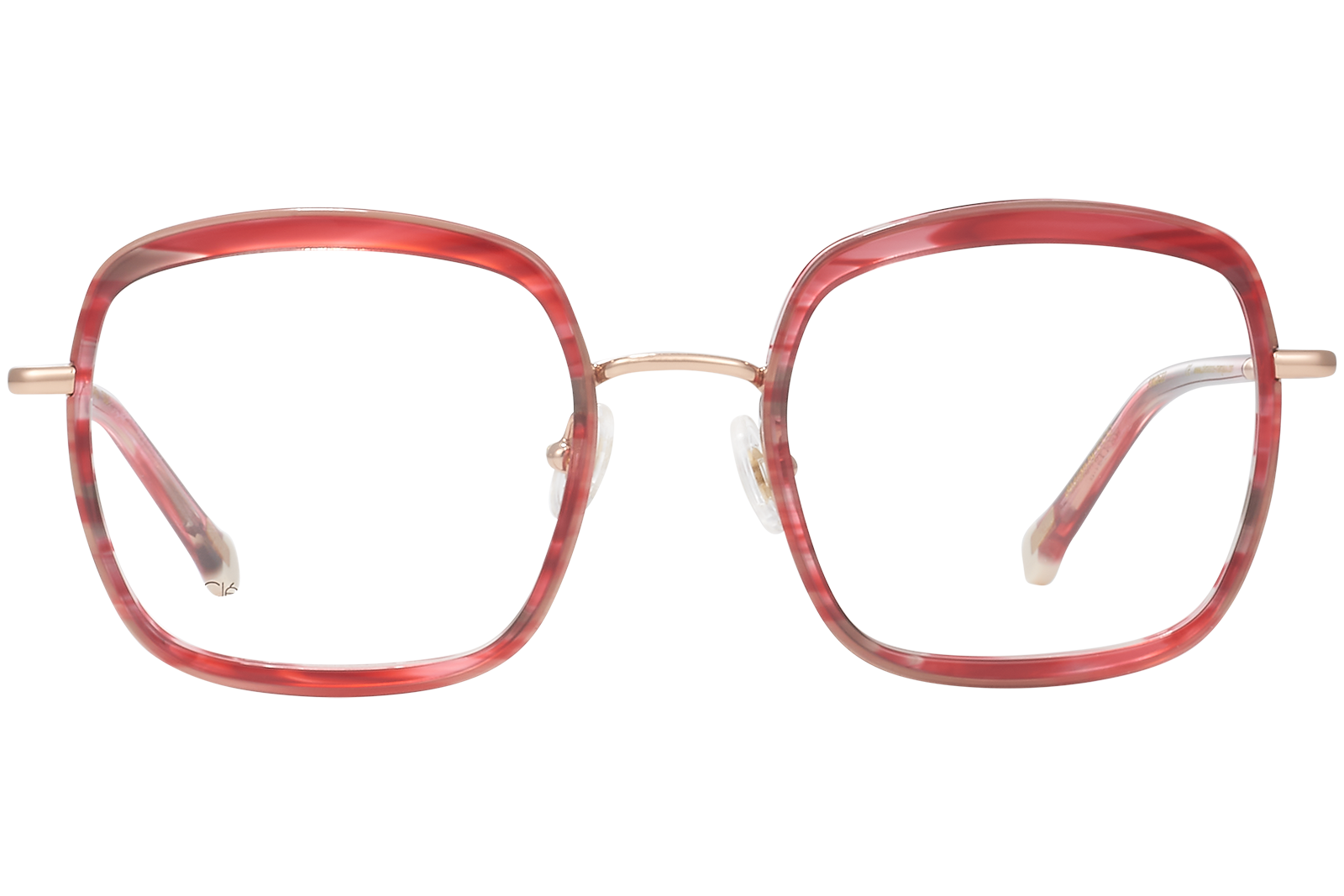 Clémence & Margaux La Milanaise lunettes de vue Rouge forme carrée