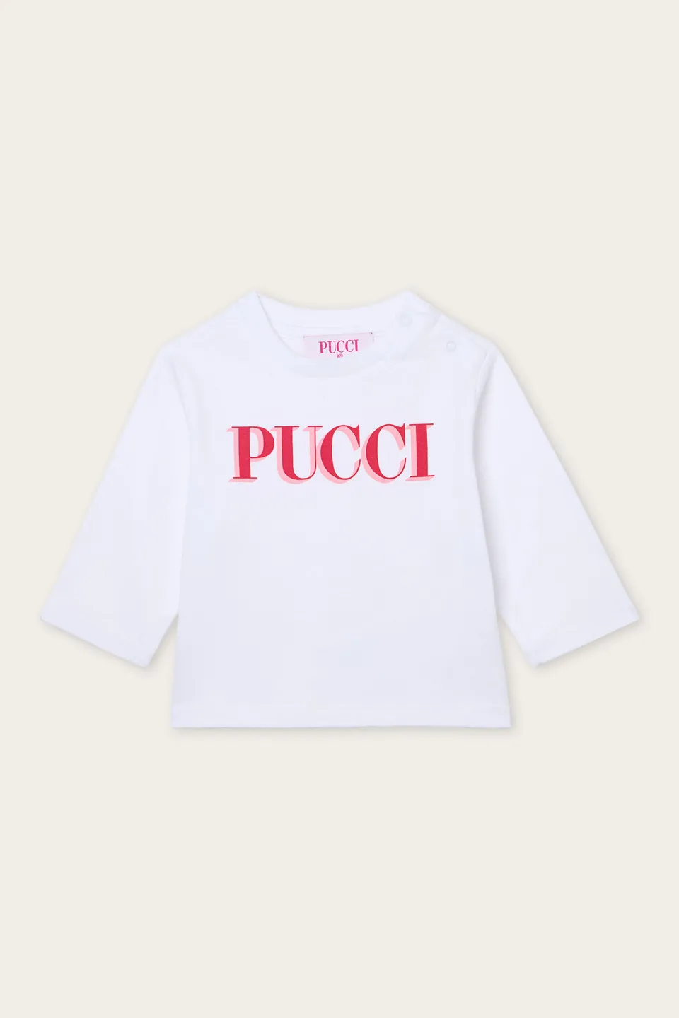 Emilio Pucci t-shirt bébé coton bio blanc rouge