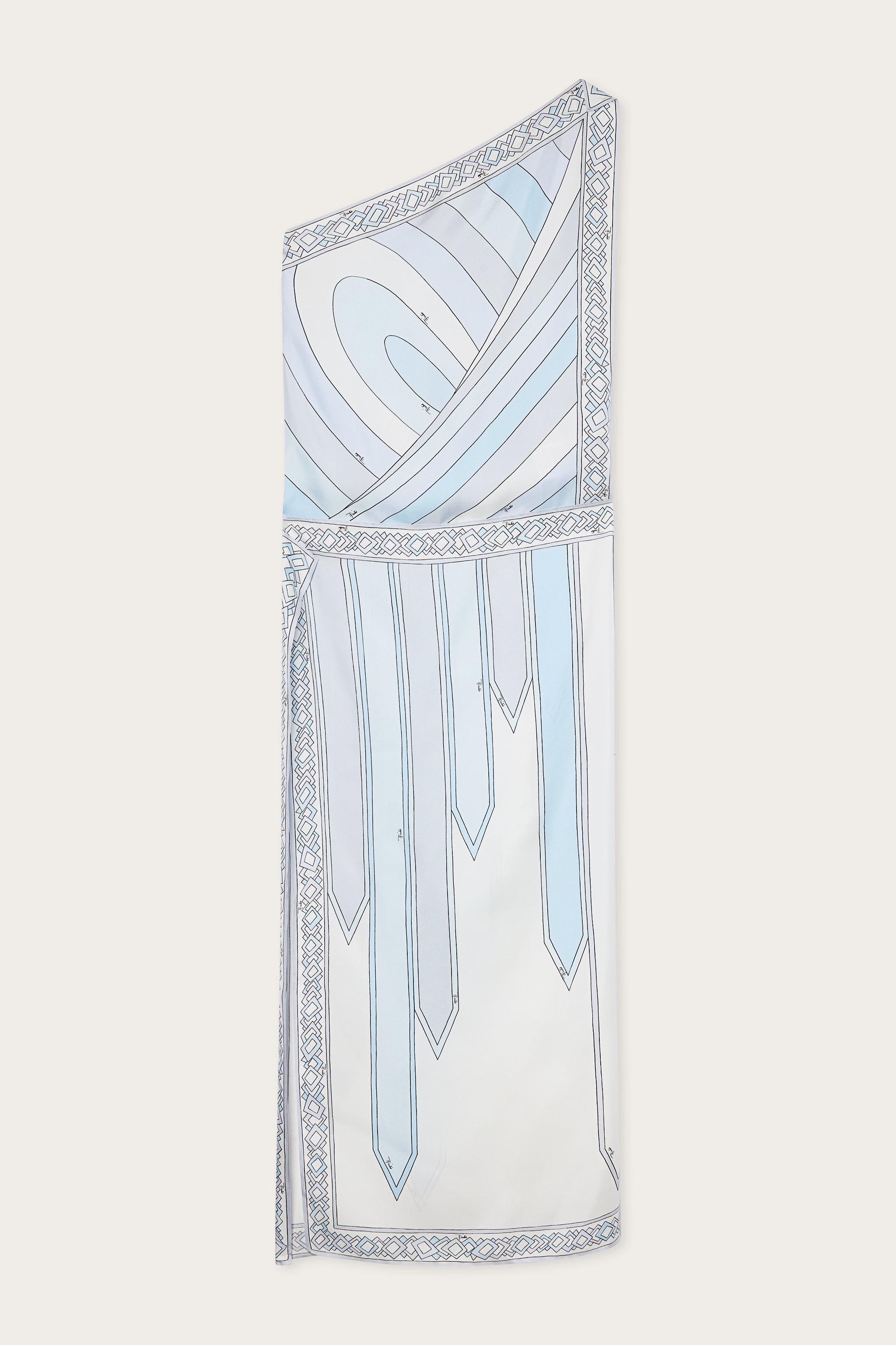 Emilio Pucci Dresses robe soie bleu clair asymétrique