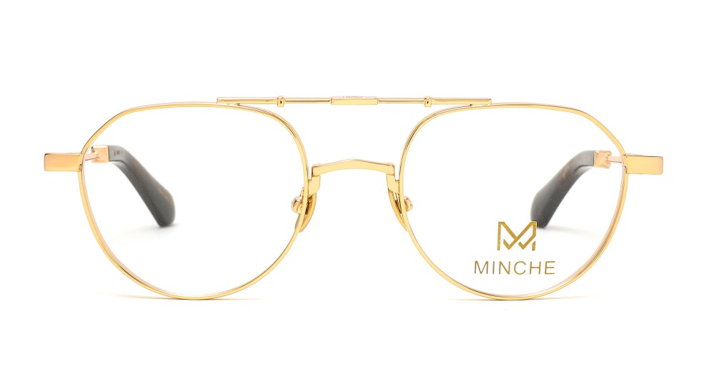 Minche Shun017 lunettes de vue ovale métal léger